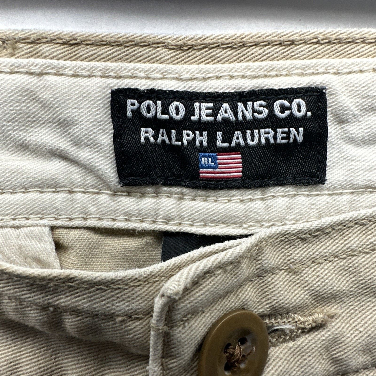 Polo Ralph Lauren Polo Jeans Co Cargo Shorts Size 36 Beige Canvas Authentic Size US 36 / EU 52 - 2 Thumbnail