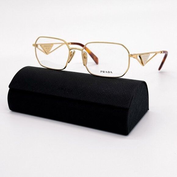 Prada NEW PRADA EYEGLASSES PRA53V 5AK1O1, PR A53V 5AK1O1 GOLD Size ONE SIZE - 1 Thumbnail