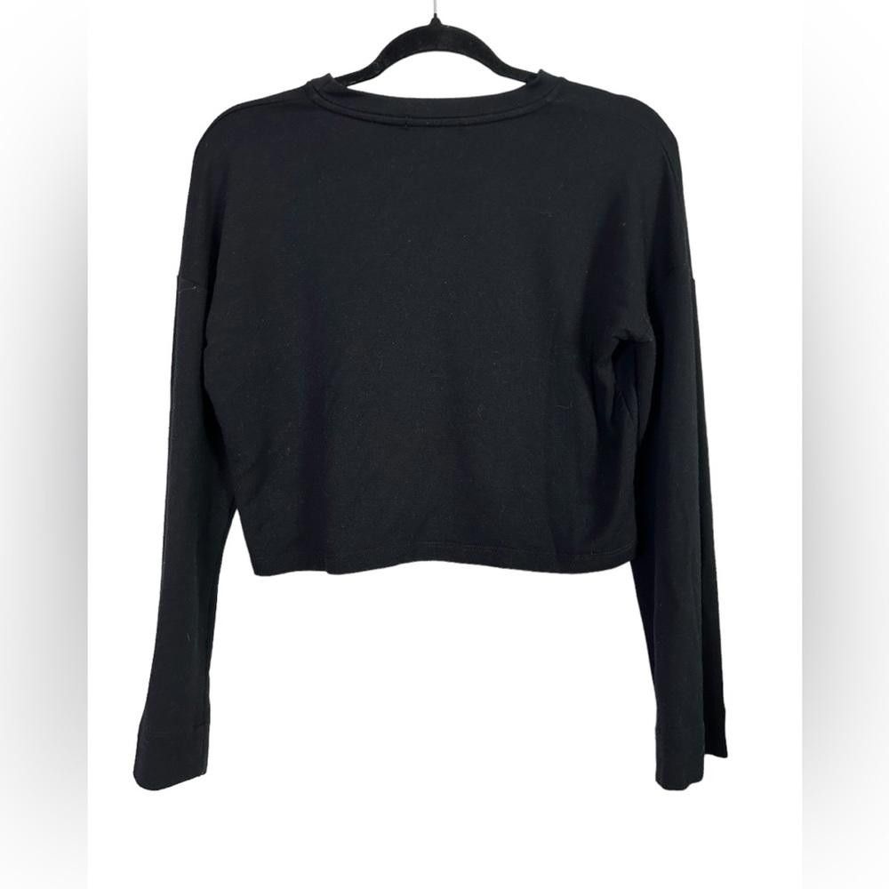 Designer Beyond Yoga l Black Lightweight Wide Sleeve Crop XS Size XS / US 0-2 / IT 36-38 - 2 Thumbnail