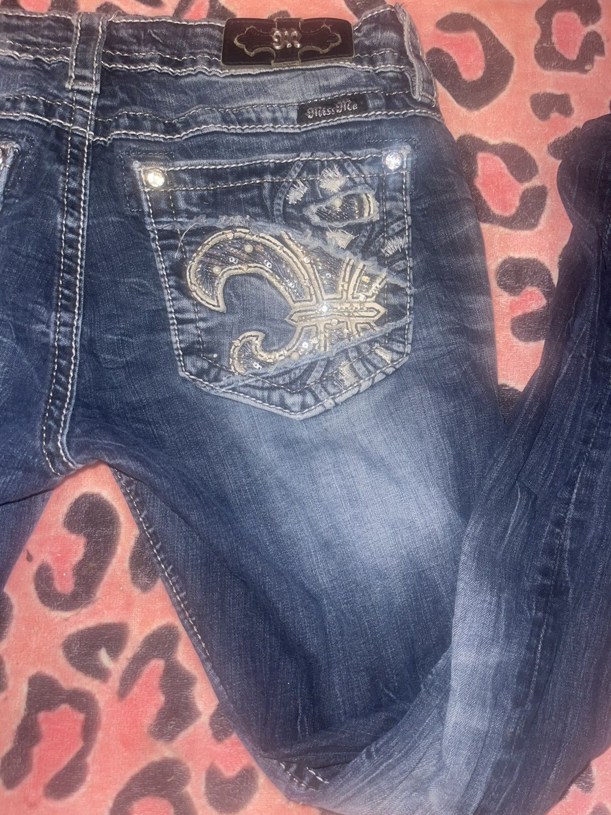 Miss Me Miss Me blue jeans with silver accents Size 28" / US 6 / IT 42 - 2 Thumbnail