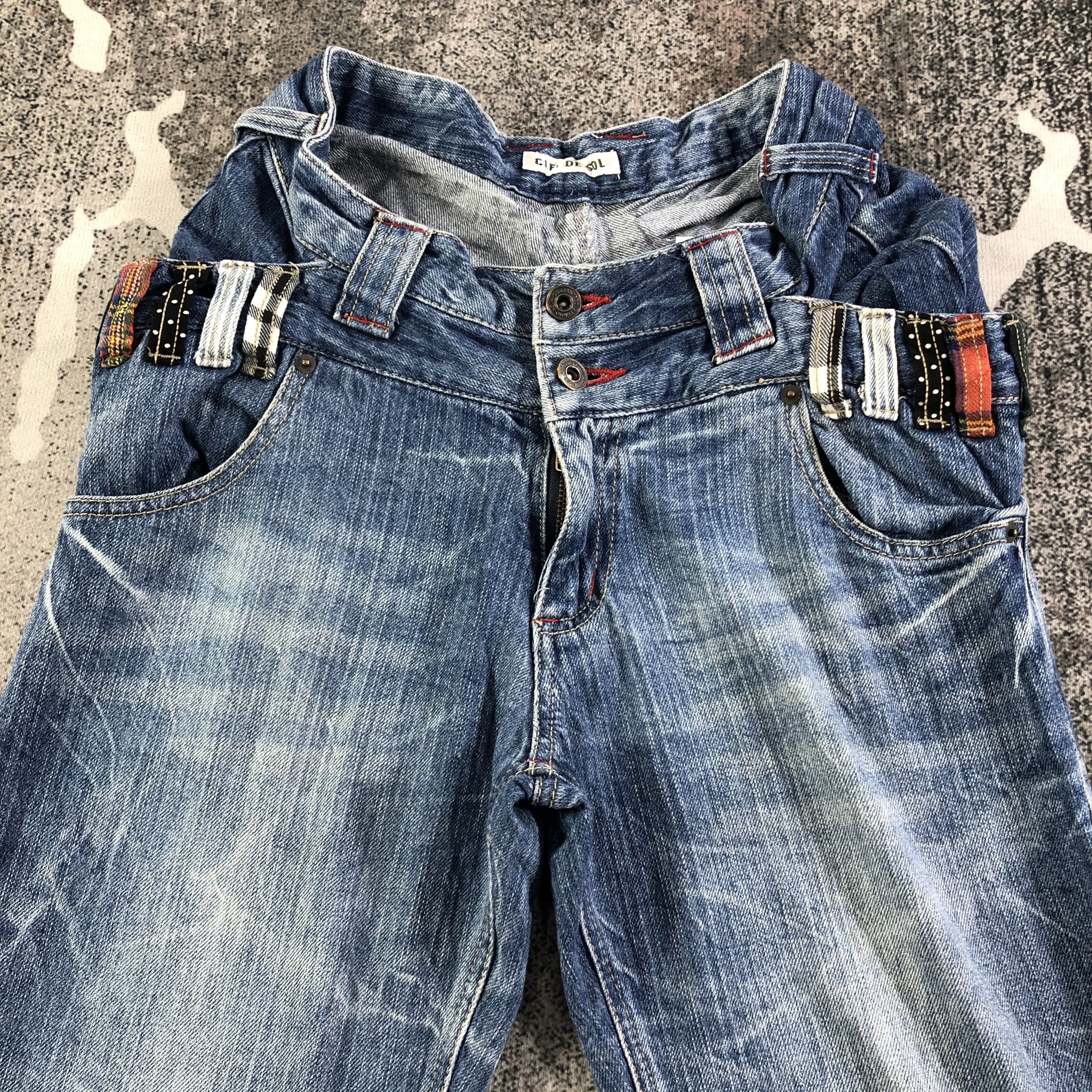 Japanese Brand Vintage Japanese Brand Faded Double Waist Jeans KJ1965 Size US 28 / EU 44 - 3 Thumbnail