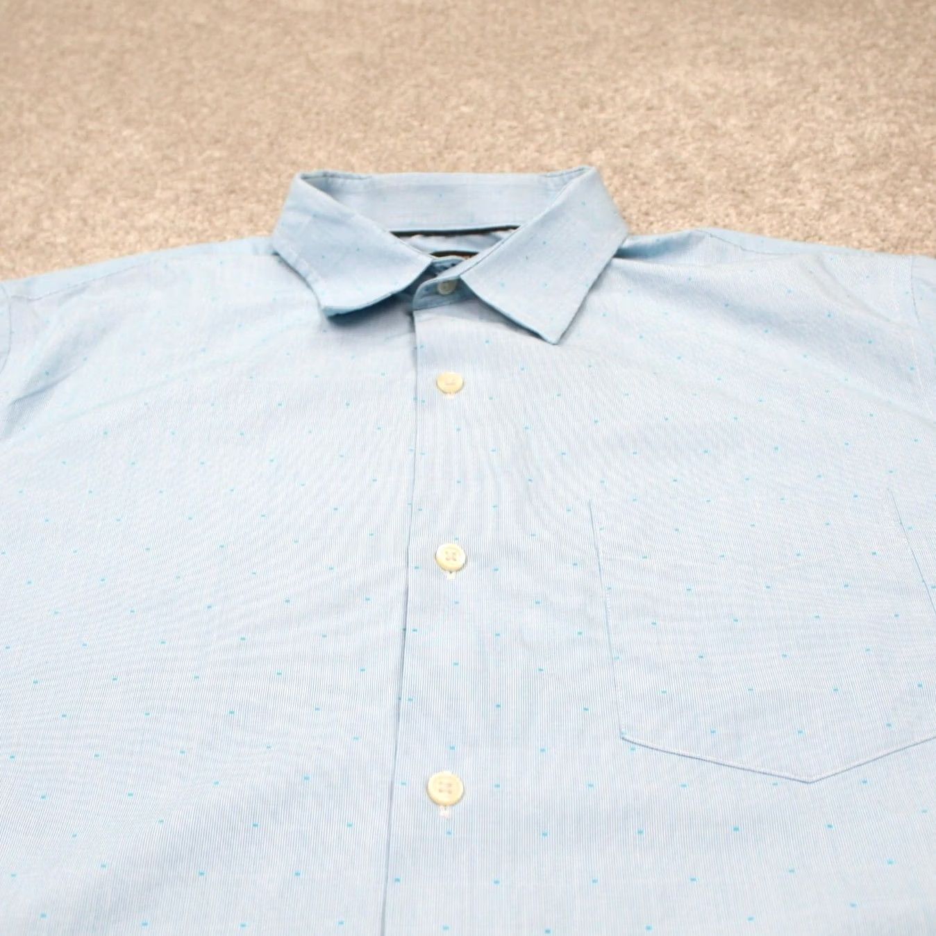 Banana Republic Banana Republic Shirt Men XL 17-17 1/2 35/36 Blue Non-Iron Slim Fit Long Sleeve Button-Up Shirt Size US XL / EU 56 / 4 - 3 Thumbnail