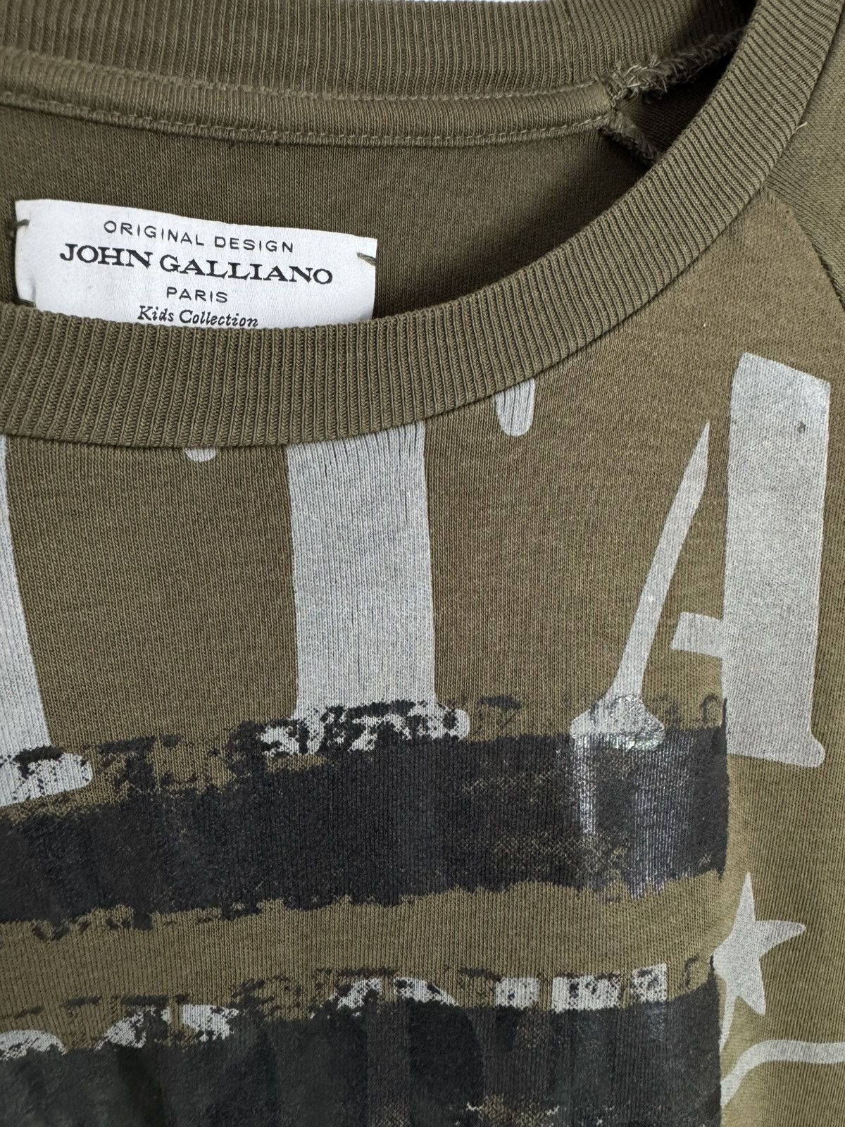 John Galliano Paris Kids Collection Military Sweatshirt