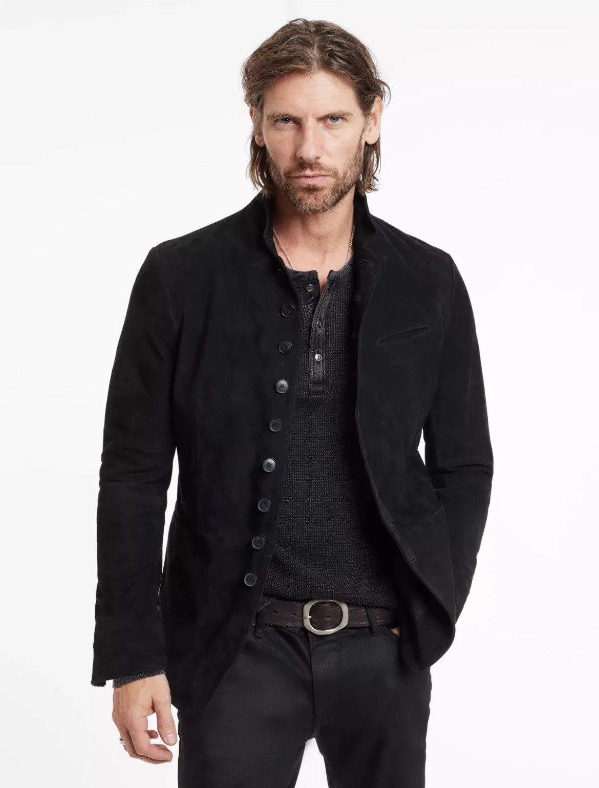 John Varvatos Goat suede Multibutton jacket. 48 Size US M / EU 48-50 / 2 - 5 Thumbnail