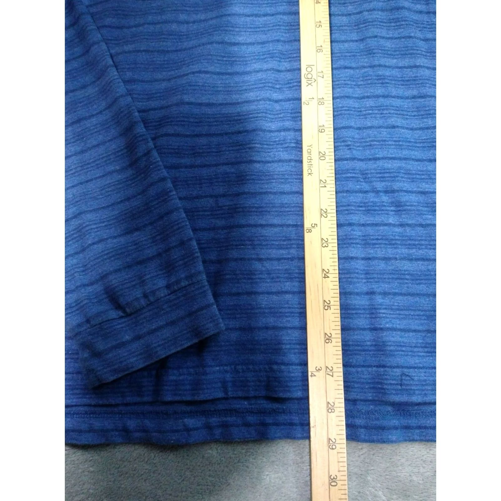 johnnie-O Johnnie-O Shirt Mens XL Blue Henley Long Sleeve Textured Pockets Cotton Size US XL / EU 56 / 4 - 3 Thumbnail