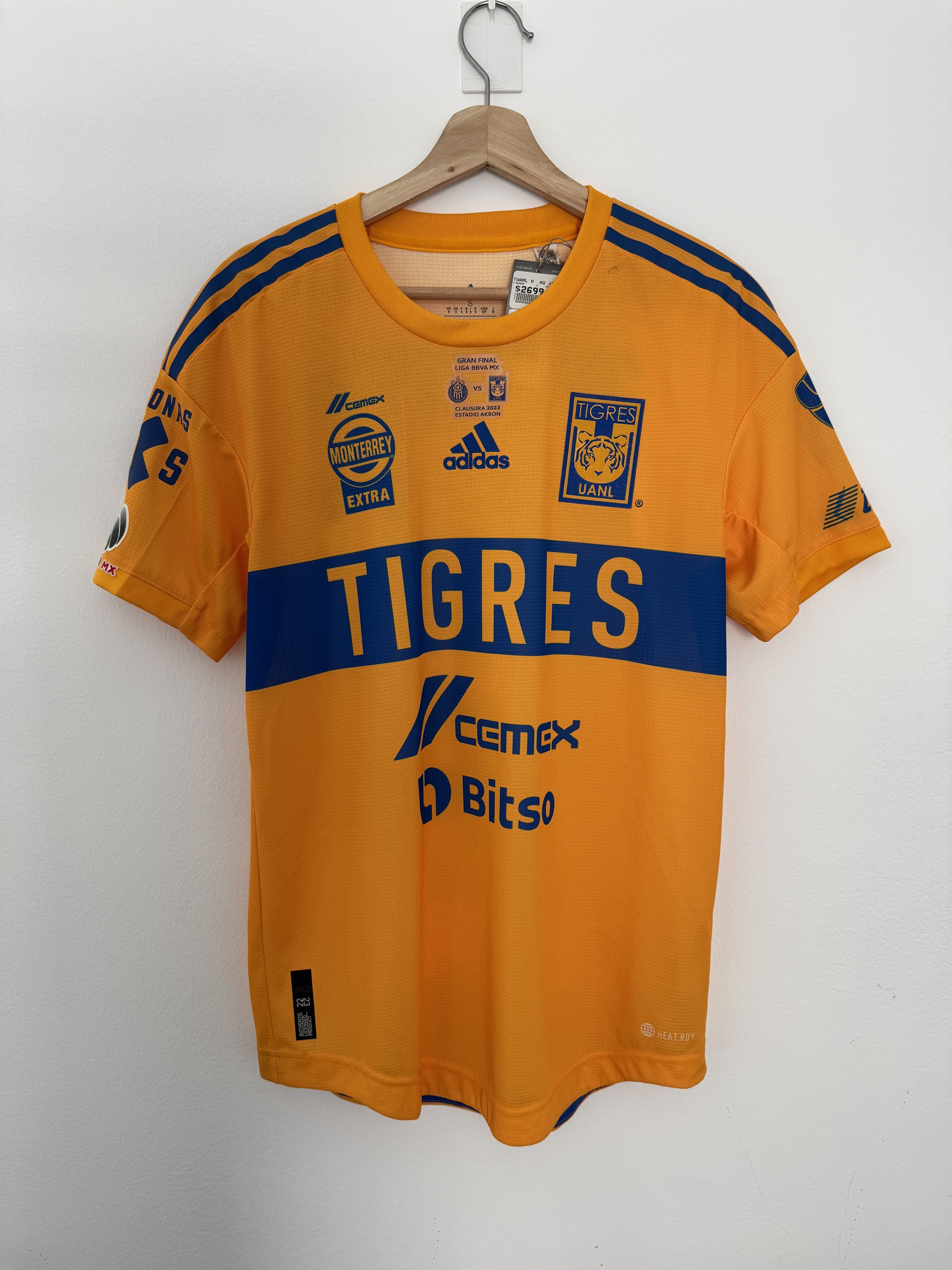 Adidas Tigres UANL 2022 2023 Player Issue Gignac Adidas Authentic Size US S / EU 44-46 / 1 - 1 Thumbnail