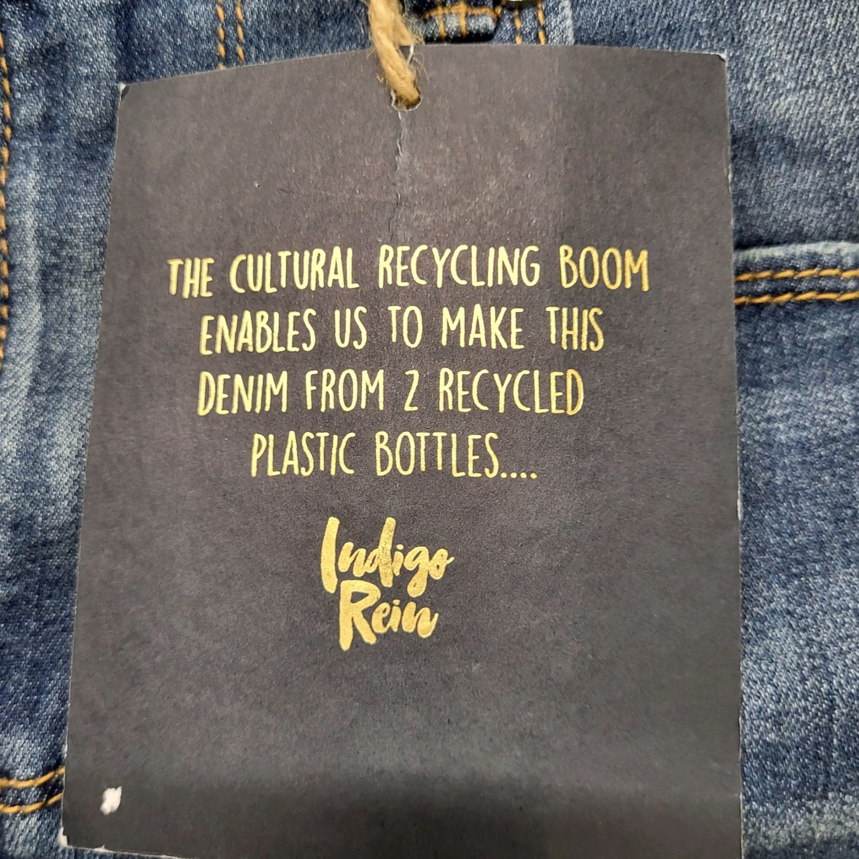 Vintage Indigo Rein Jeans Womens 5/26 Med Blue Wash Distressed High Rise Crop Jeans 5/26 Slim Blue 90s City College Womens Size 27" / US 4 / IT 40 - 7 Thumbnail
