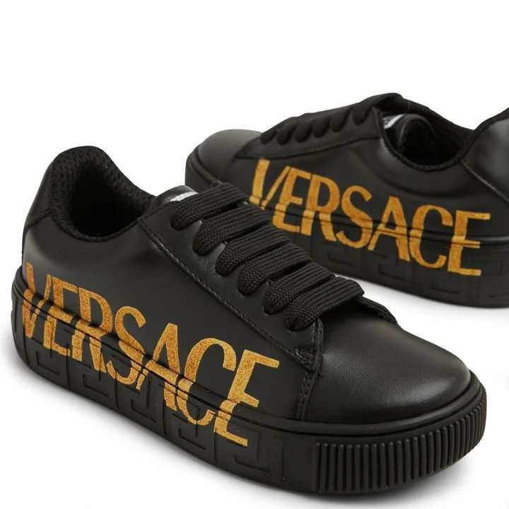 Versace o1y0226 Low-Top Sneakers in Black/Gold Size US 5 / IT 35 - 2 Thumbnail