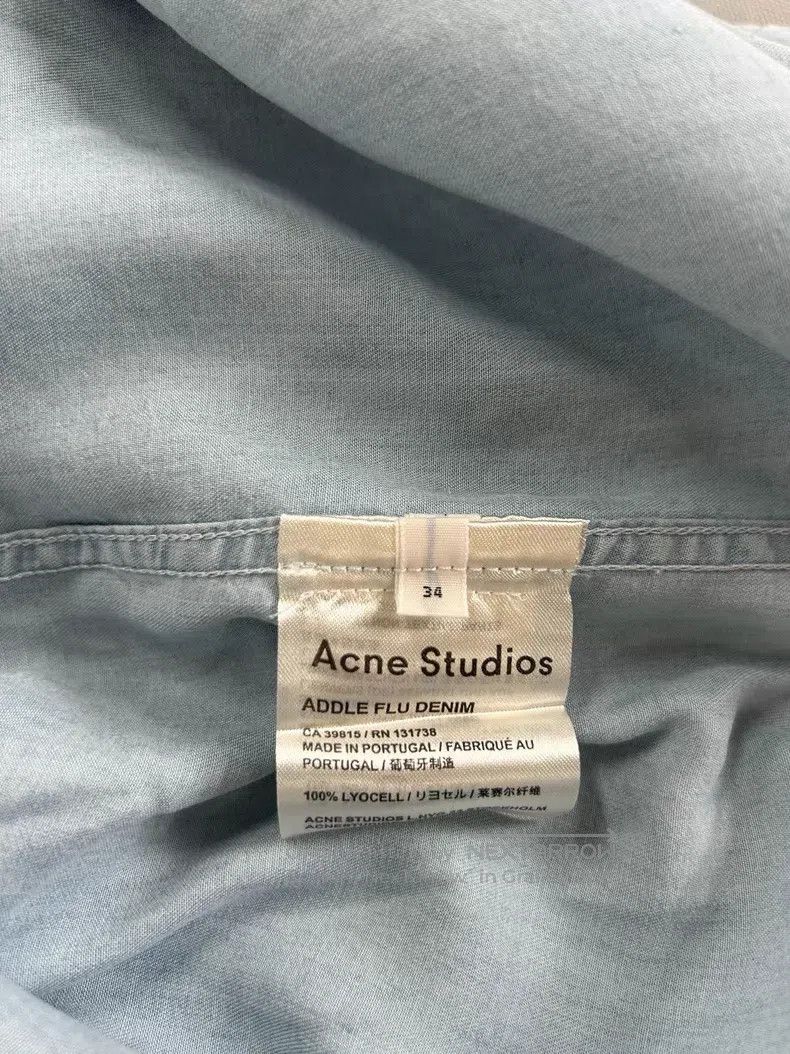 Acne Studios Acne Studios Blue Pure Cotton Shirt Size XXS / US 00 / IT 34 - 4 Thumbnail