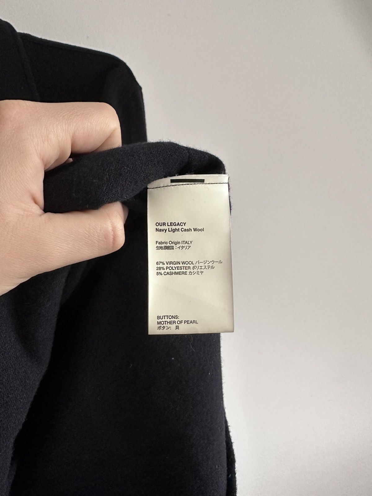 Our Legacy Our Legacy Navy Light Cash Wool Over Shirt Size US M / EU 48-50 / 2 - 4 Thumbnail