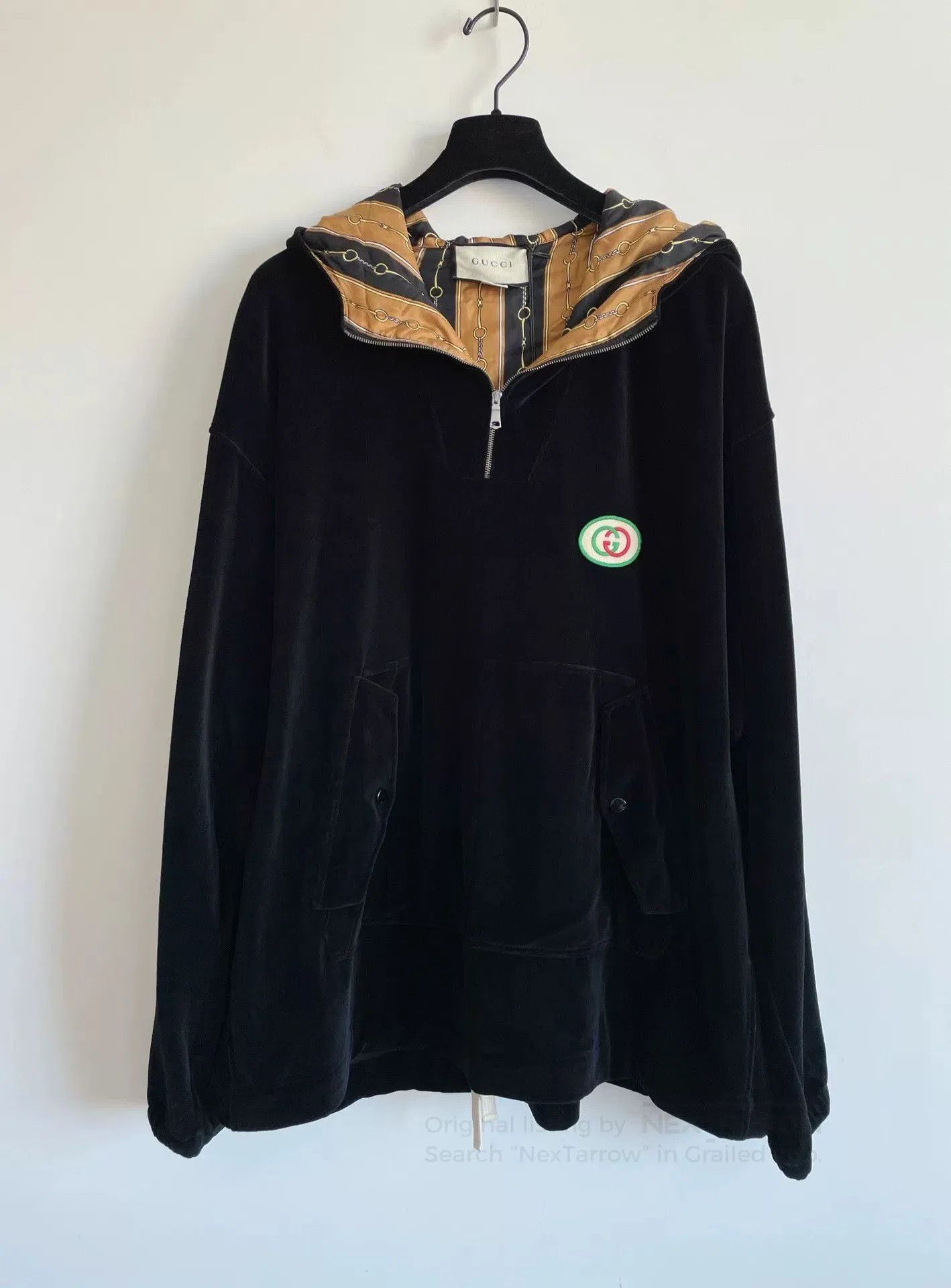 Gucci Gucci Black Velvet Hooded Sweatshirt Coat. Size US M / EU 48-50 / 2 - 1 Thumbnail