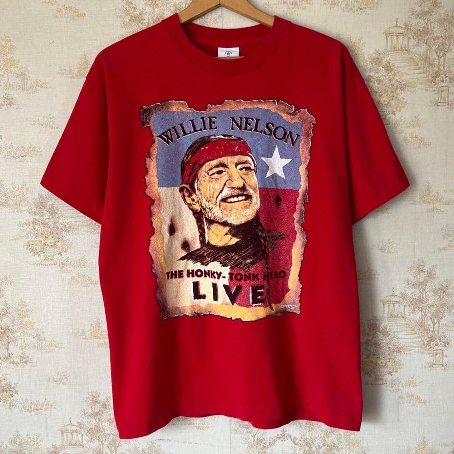 Vintage Vintage 00s Willie Nelson Tee | Honky Tonk Hero | Size L Size US L / EU 52-54 / 3 - 1 Thumbnail