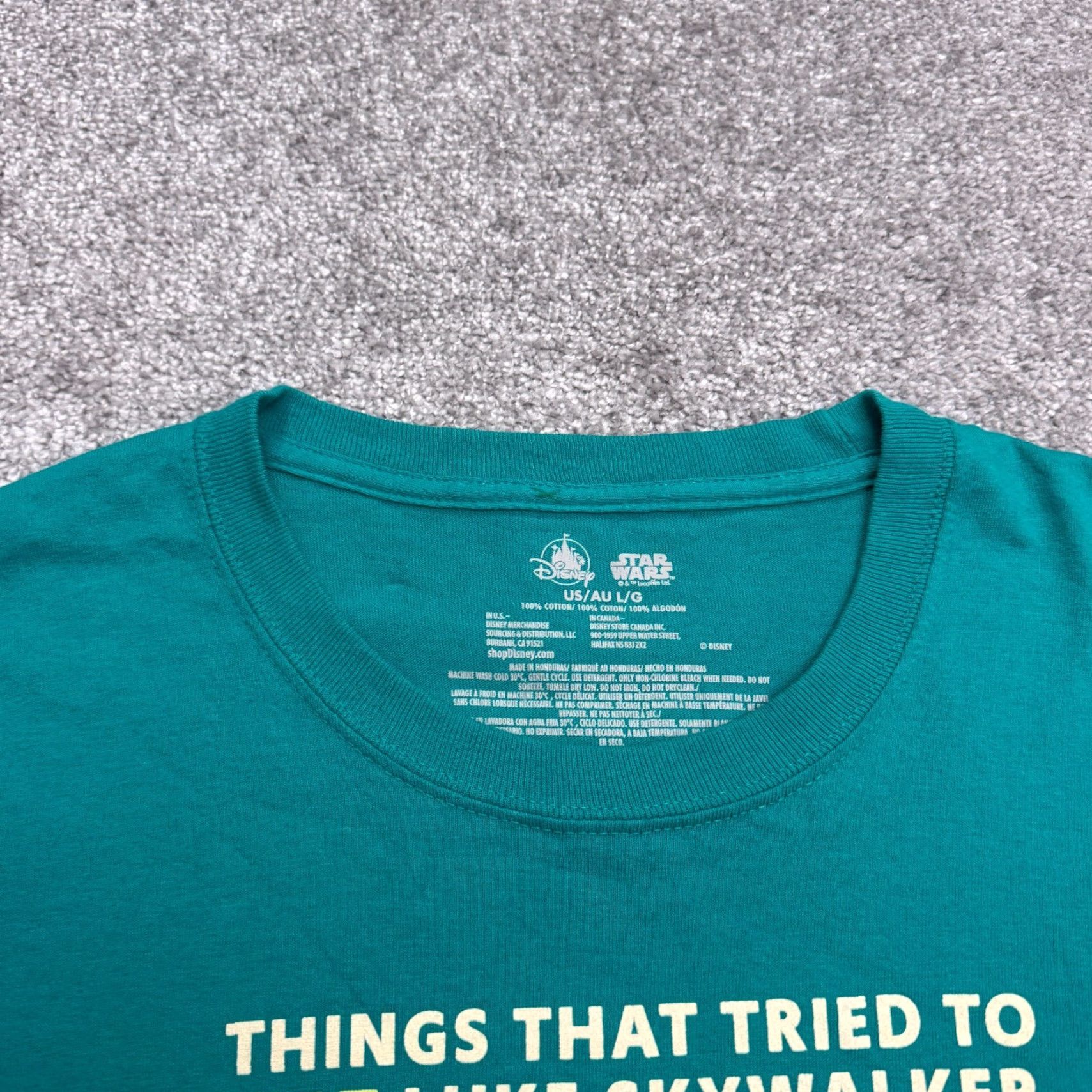 Disney Disney Star Wars Luke Skywalker Eat Creatures Crew Neck T-Shirt Men Large Green Culture Size US L / EU 52-54 / 3 - 3 Thumbnail