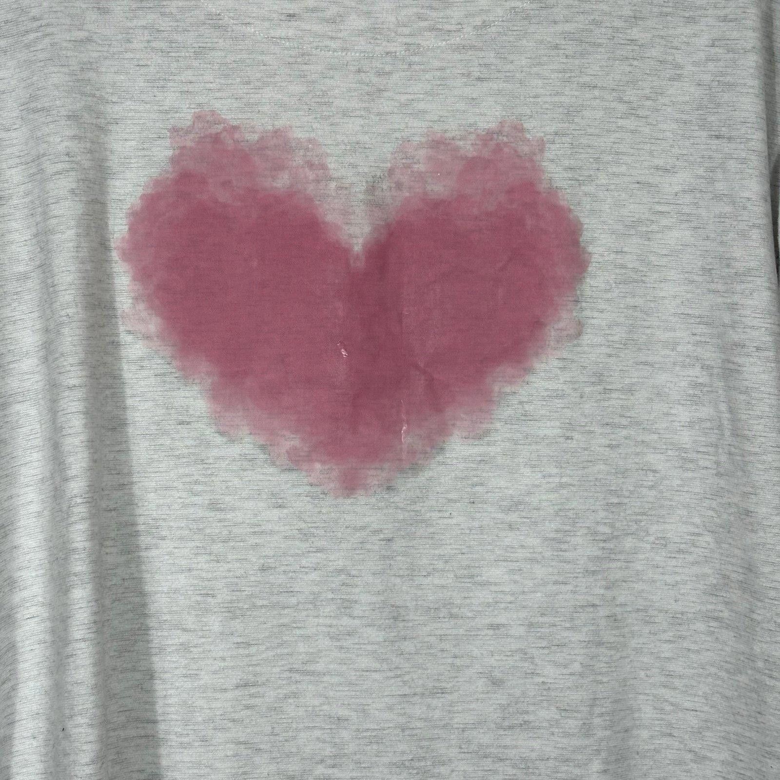 Other Short Sleeve T-Shirt with Pink Heart Graphic Girls XL Size XL / US 12-14 / IT 48-50 - 2 Thumbnail
