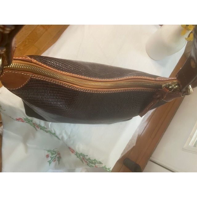 Dooney & Bourke Dooney & Bourke Embossed Lizard Hobo Shoulder Bag In Brown L Size ONE SIZE - 6 Thumbnail
