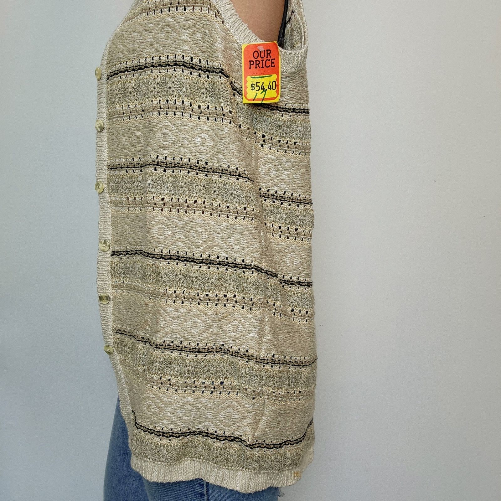Liz Claiborne Vintage NWT Silk & Linen Vest Lizsport M Crochet Knit Size M / US 6-8 / IT 42-44 - 7 Thumbnail