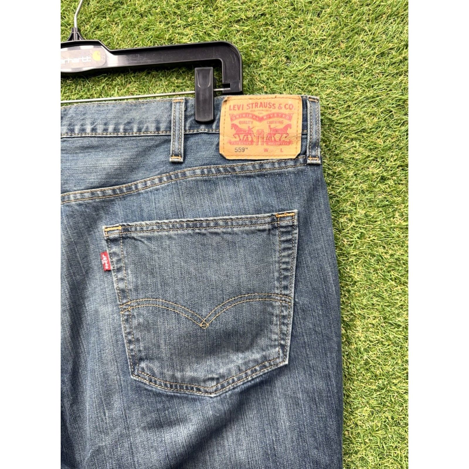 Levi's Levi's 559 Jeans Mens 44x29 Blue Relaxed Straight Baggy Grunge Denim Jeans Mens 44 Blue Levi's 559 Grunge Straight 5-Pocket Denim Baggy) Size US 44 / EU 60 - 3 Thumbnail