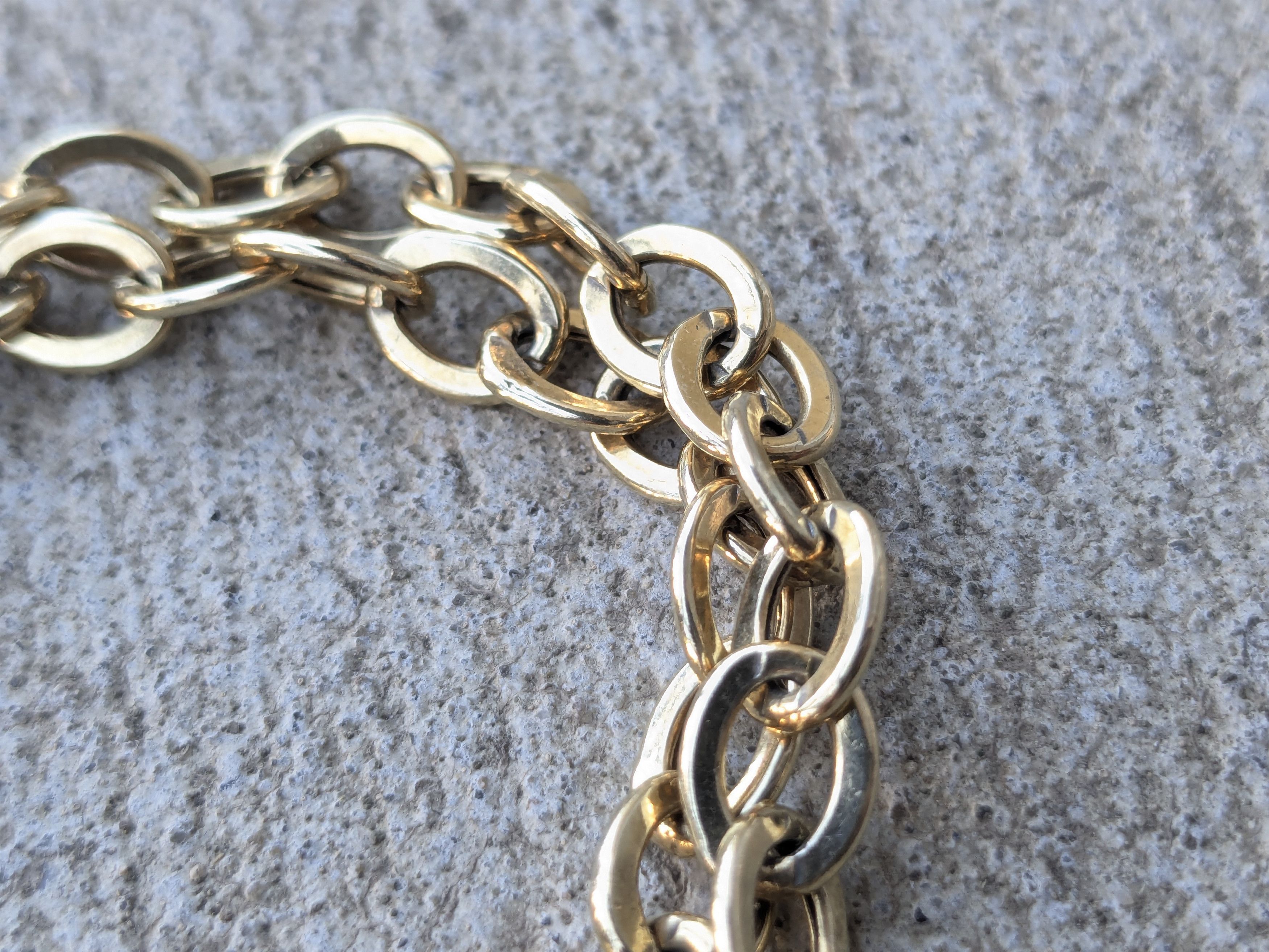 Sterling Silver Vintage Sterling Silver Necklace Choker Gold Plated Vermeil Size ONE SIZE - 5 Thumbnail