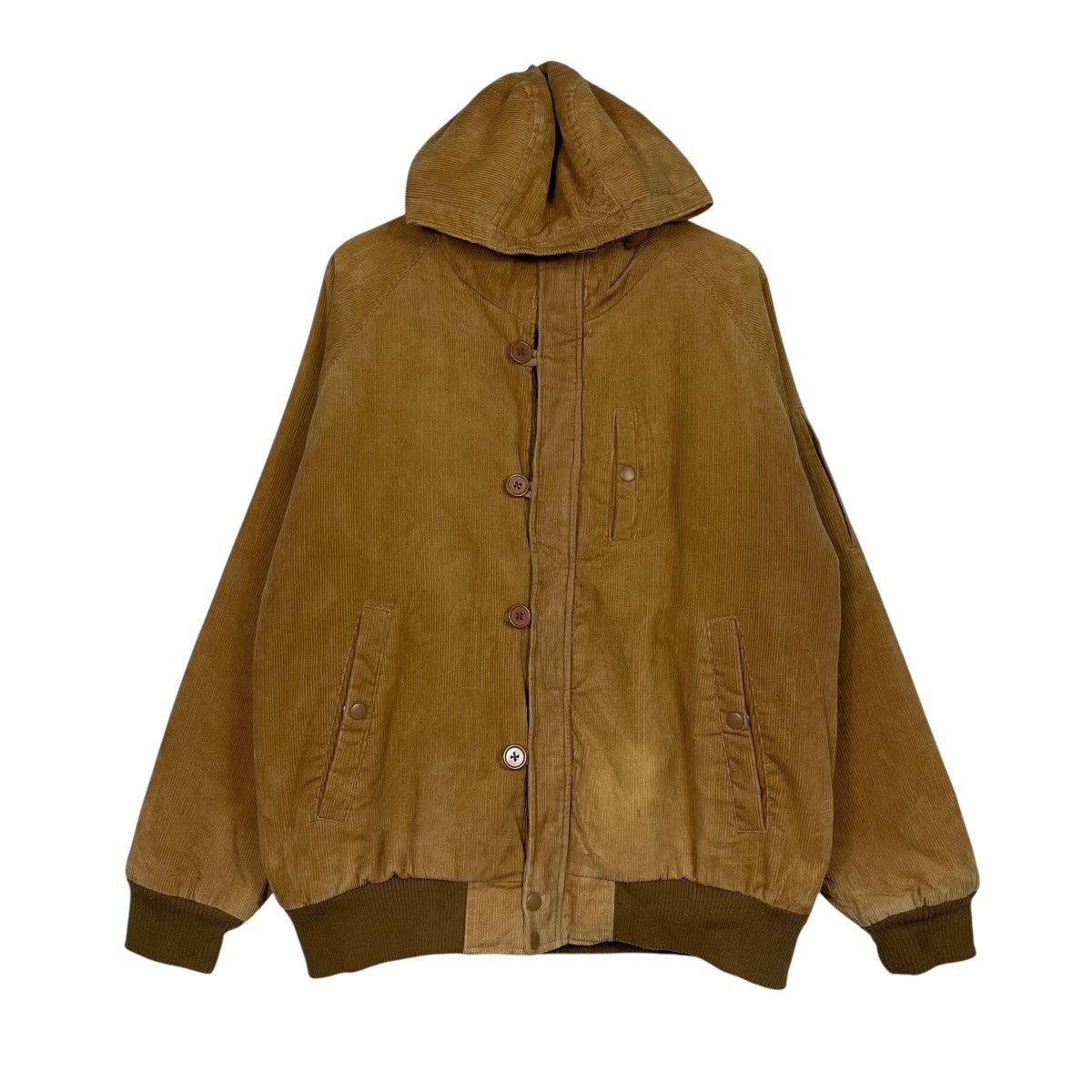 Japanese Brand Japanese Brand SOC Hooded Corduroy Jacket Size US L / EU 52-54 / 3 - 1 Thumbnail