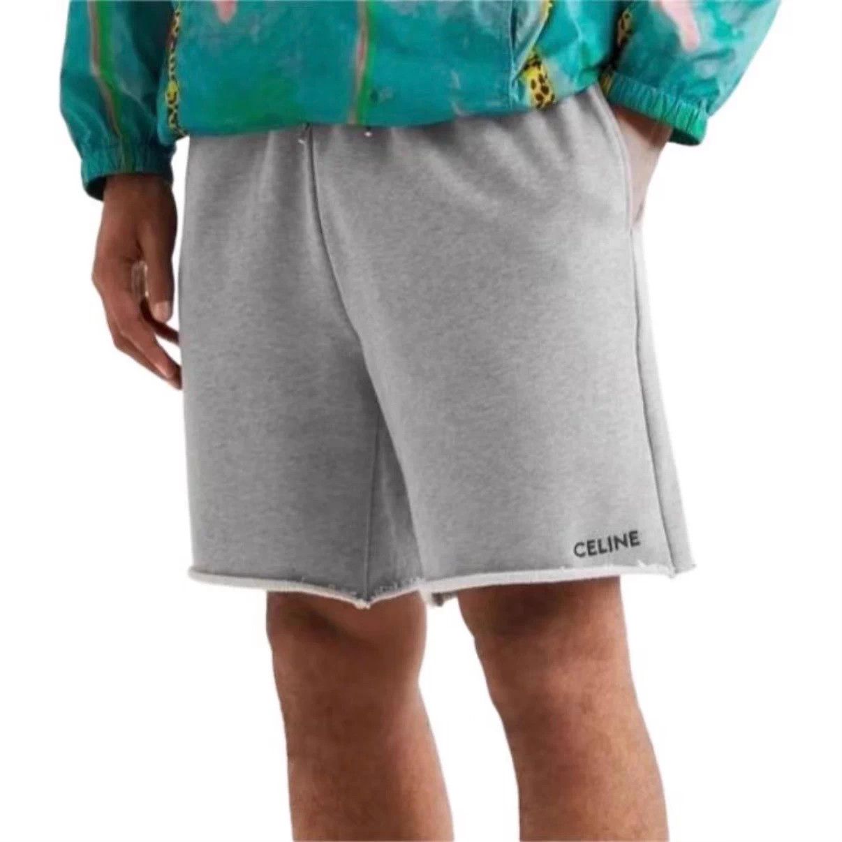 Celine Celine Gray Embroidered Logo Drawstring Straight Short L Size US 34 / EU 50 - 6 Thumbnail