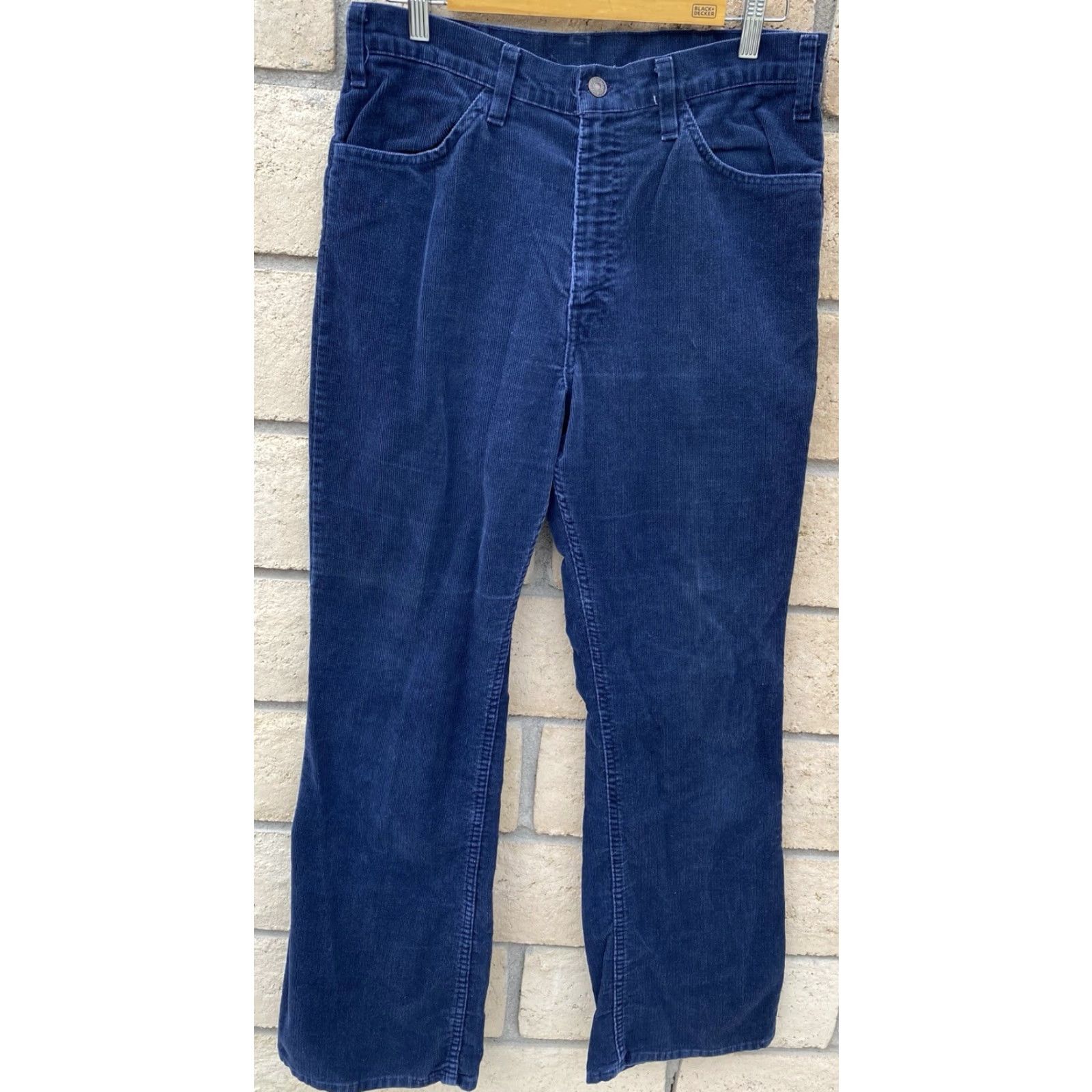 Levi's VINTAGE Levi’s 517 Corduroy Pants Navy Blue 32 x 32 Talon Zipper 1970s Casual Mens Size US 32 / EU 48 - 3 Thumbnail