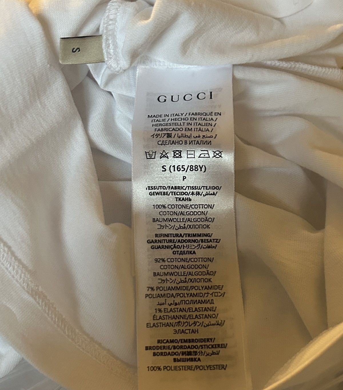 Gucci Gucci Logo Embroidered Cotton T-shirt size S 756596 Size S / US 4 / IT 40 - 4 Thumbnail