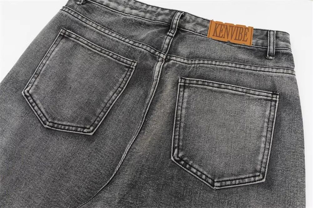 Japanese Brand × Jean High street trend washed distressed tie-dyed casual jeans Size US 32 / EU 48 - 5 Thumbnail
