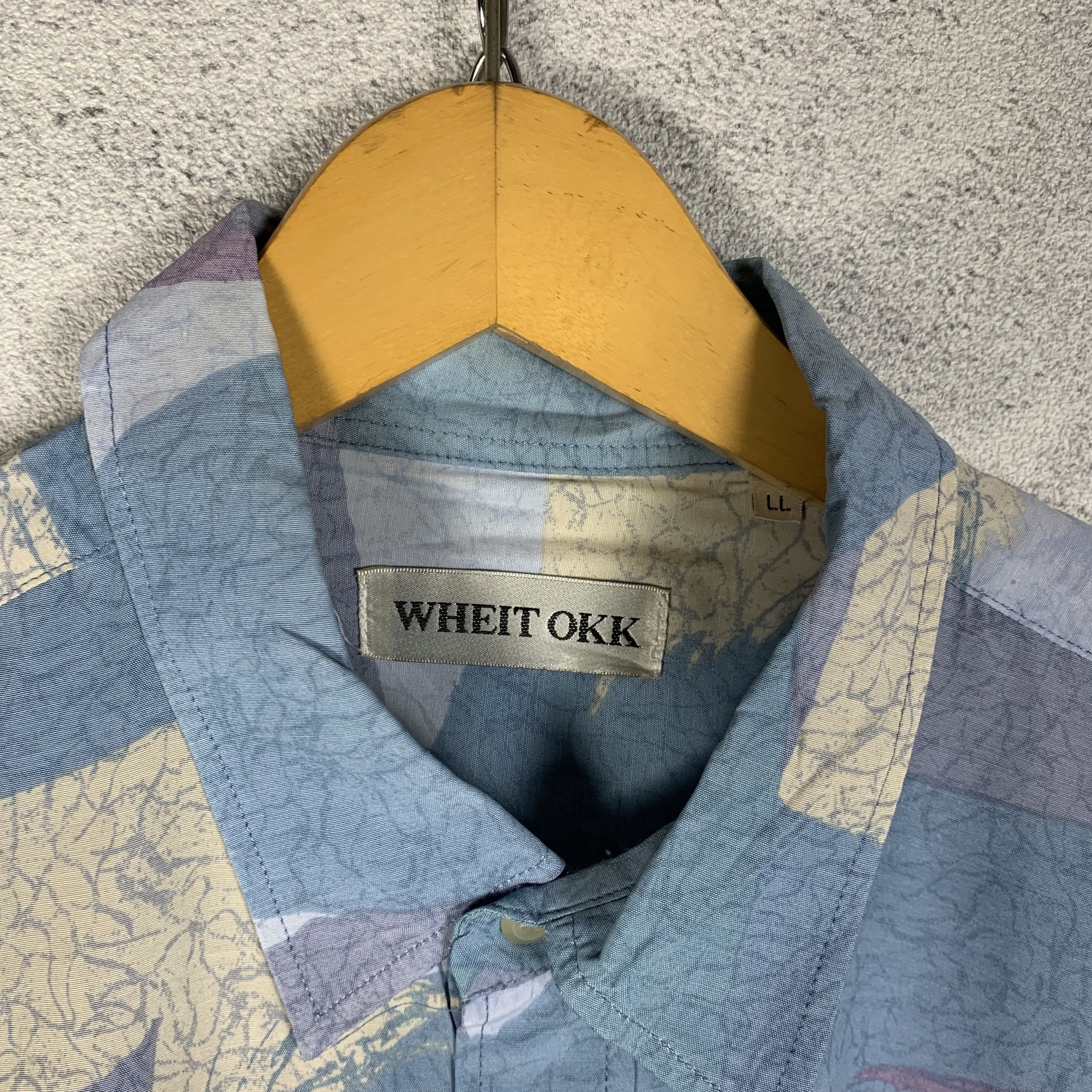 Vintage Vintage Wheit Okk Printed Shirt Abstract Art Light Blue Size US L / EU 52-54 / 3 - 6 Thumbnail