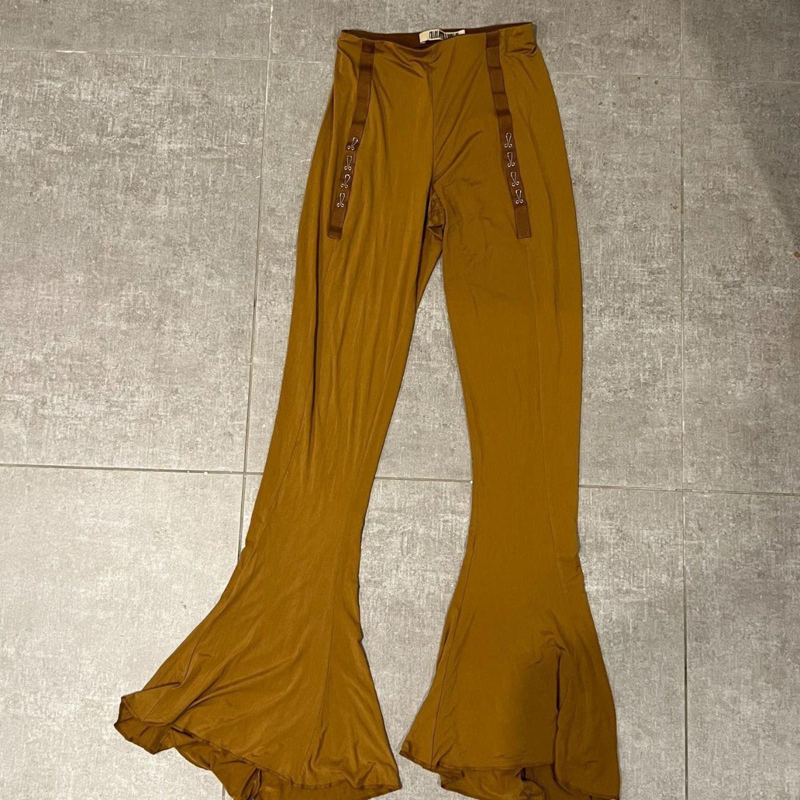 Designer tan charlotte knowles / knwls ghater trousers Size 28" / US 6 / IT 42 - 1 Thumbnail