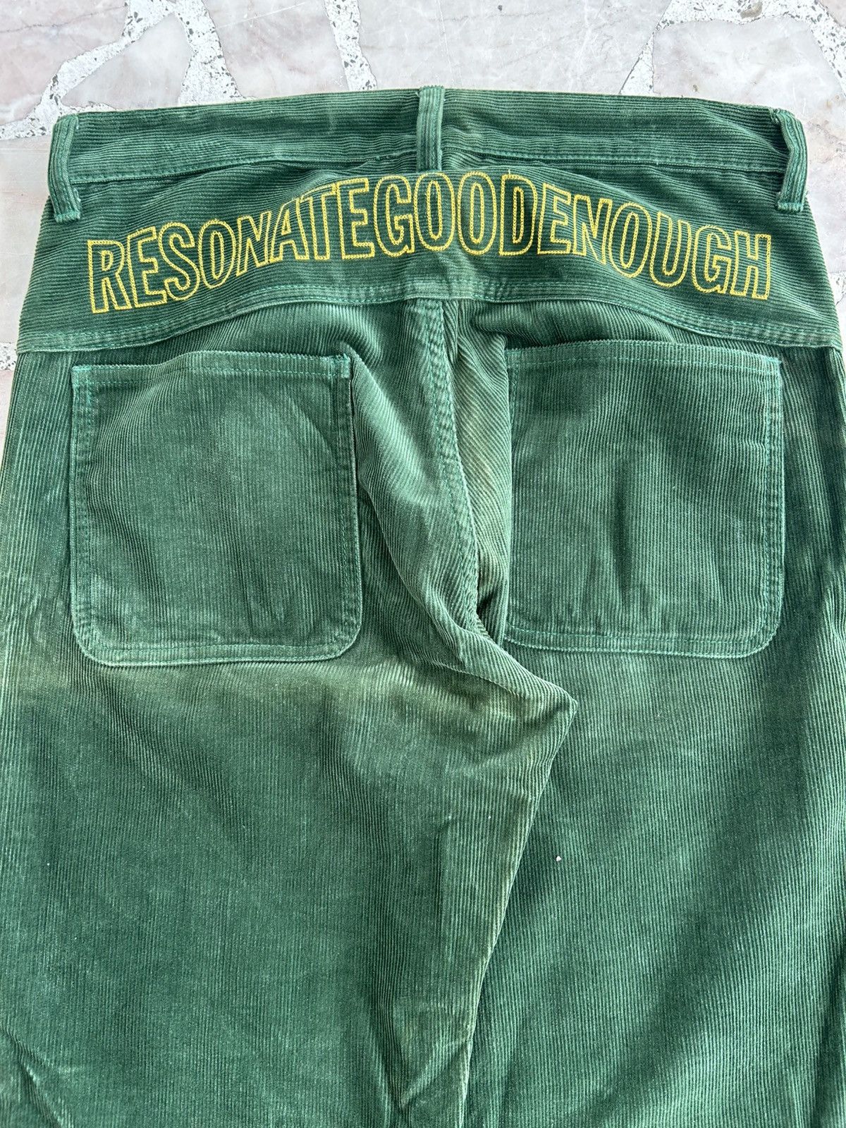 Hiroshi Fujiwara Goodenough Resonate Corduroy Green Casual Trousers Size US 32 / EU 48 - 9 Thumbnail