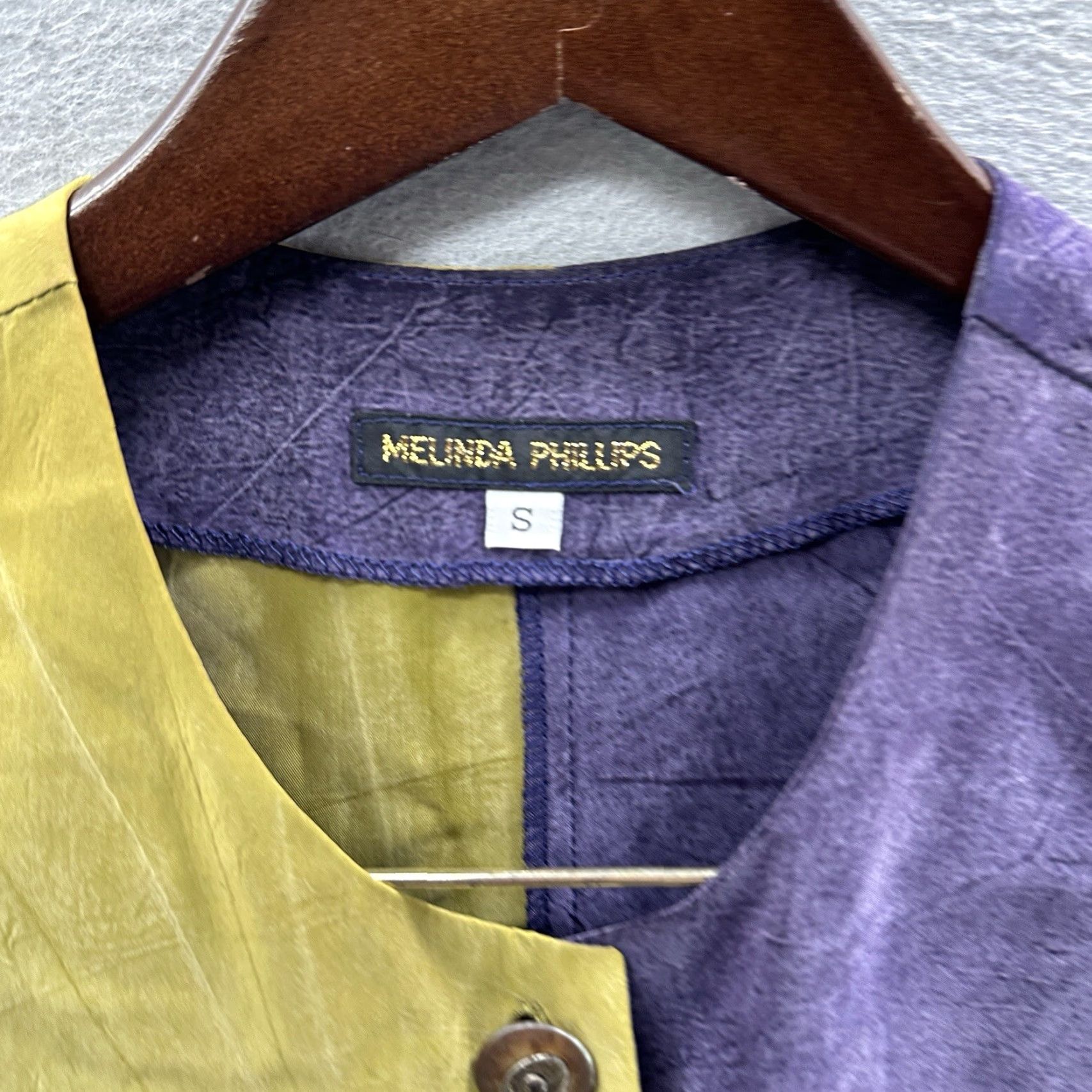 Vintage Melinda Phillips Blouse Womens S Shirt Adult S Purple Bohemian Classic Boho 3/4 Sleeve Geometric Round Neck Size S / US 4 / IT 40 - 5 Thumbnail