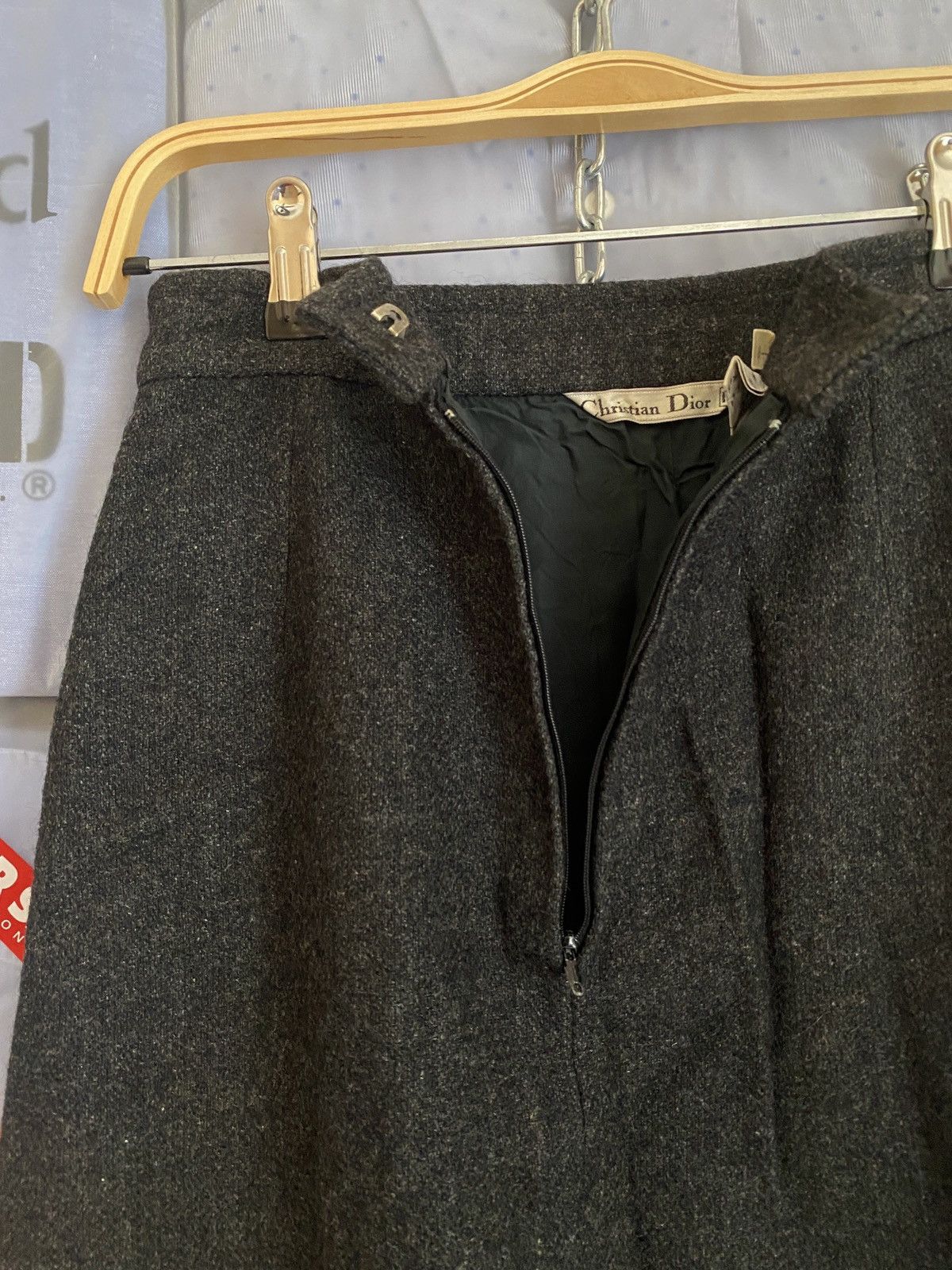 Christian Dior Monsieur Vintage Christian Dior Wool Blend Skirt Size 24" / US 00 / IT 34 - 3 Thumbnail