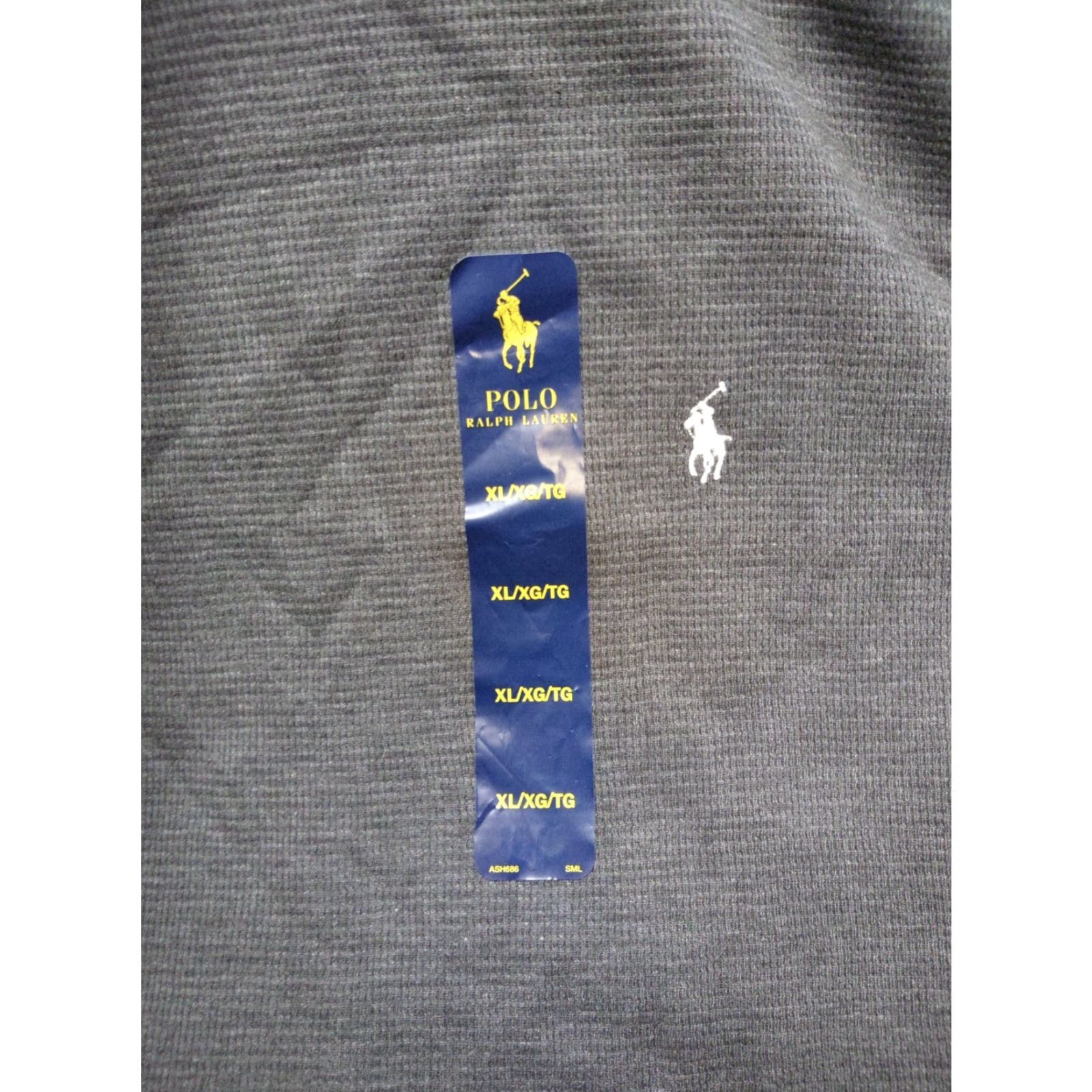 Polo Ralph Lauren Polo Ralph Lauren Dark Gray Knit Thermal Crew Neck Long Sleeve Top Mens 2XL NEW Size US XXL / EU 58 / 5 - 7 Thumbnail