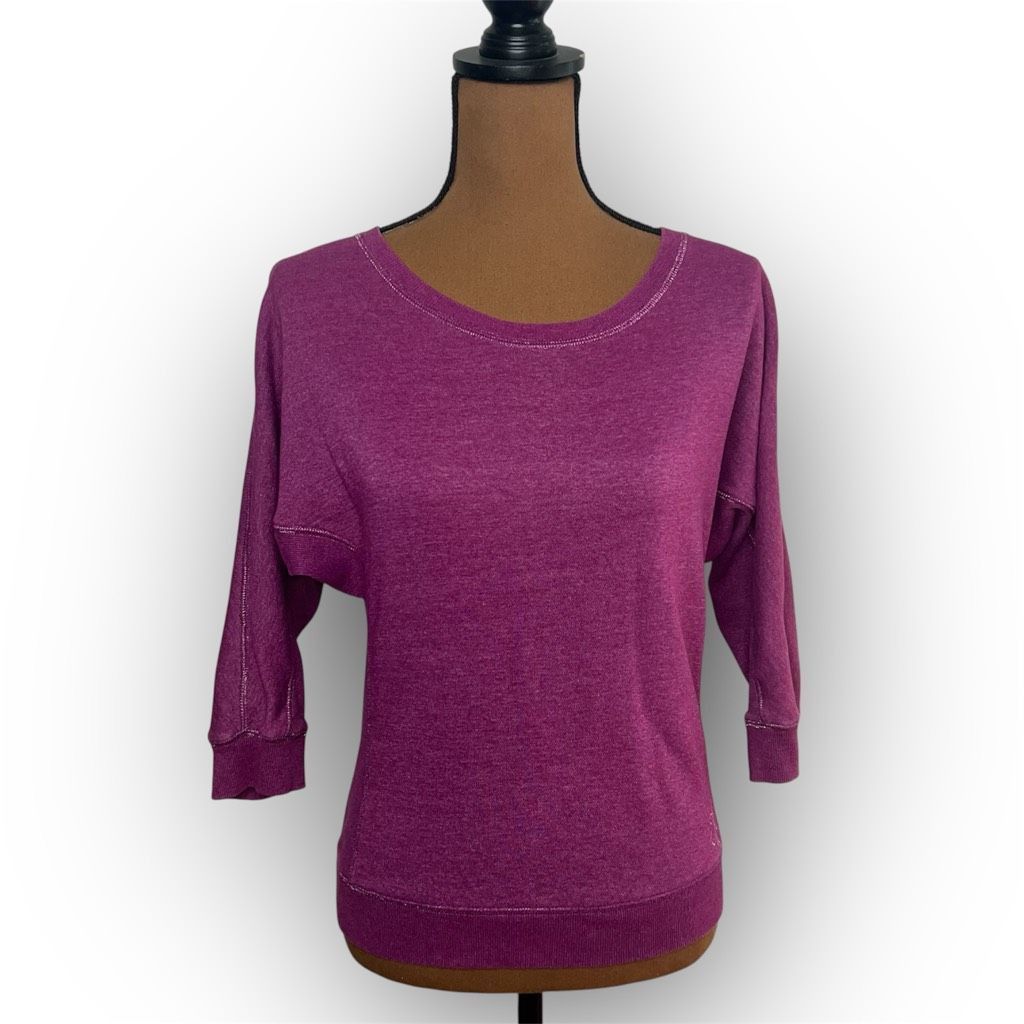 Juicy Couture Juicy Couture Magenta 3/4 Dolman Sleeve Sweatshirt Lace Up B Size S / US 4 / IT 40 - 2 Thumbnail