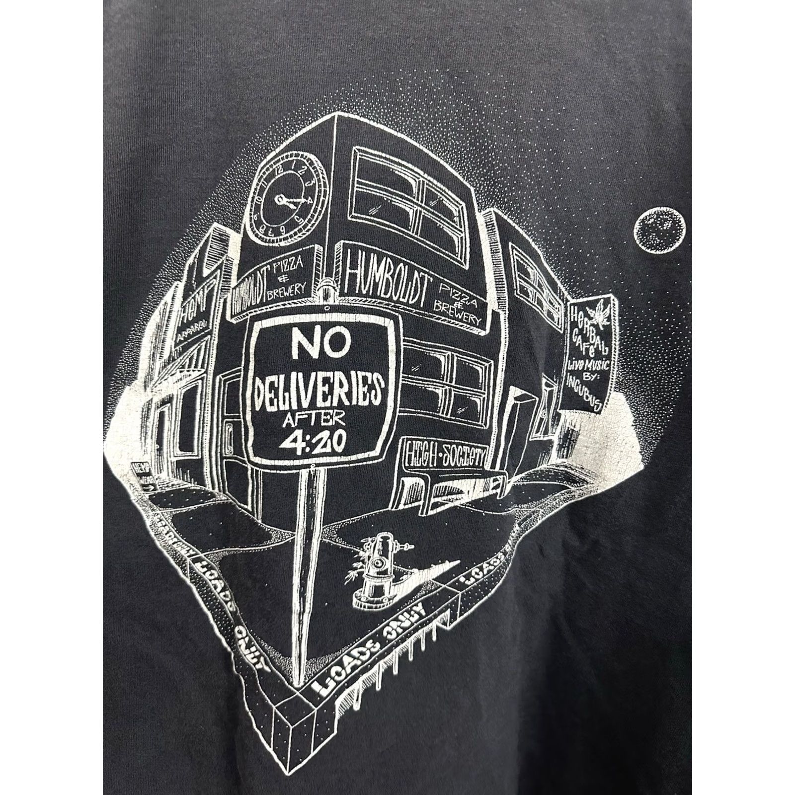 Vintage VTG 420 Weed Marijuana 420 Drug Incubus Hemp High Society Faded T-Shirt XL Men Black Short Sleeve Size US XL / EU 56 / 4 - 3 Thumbnail