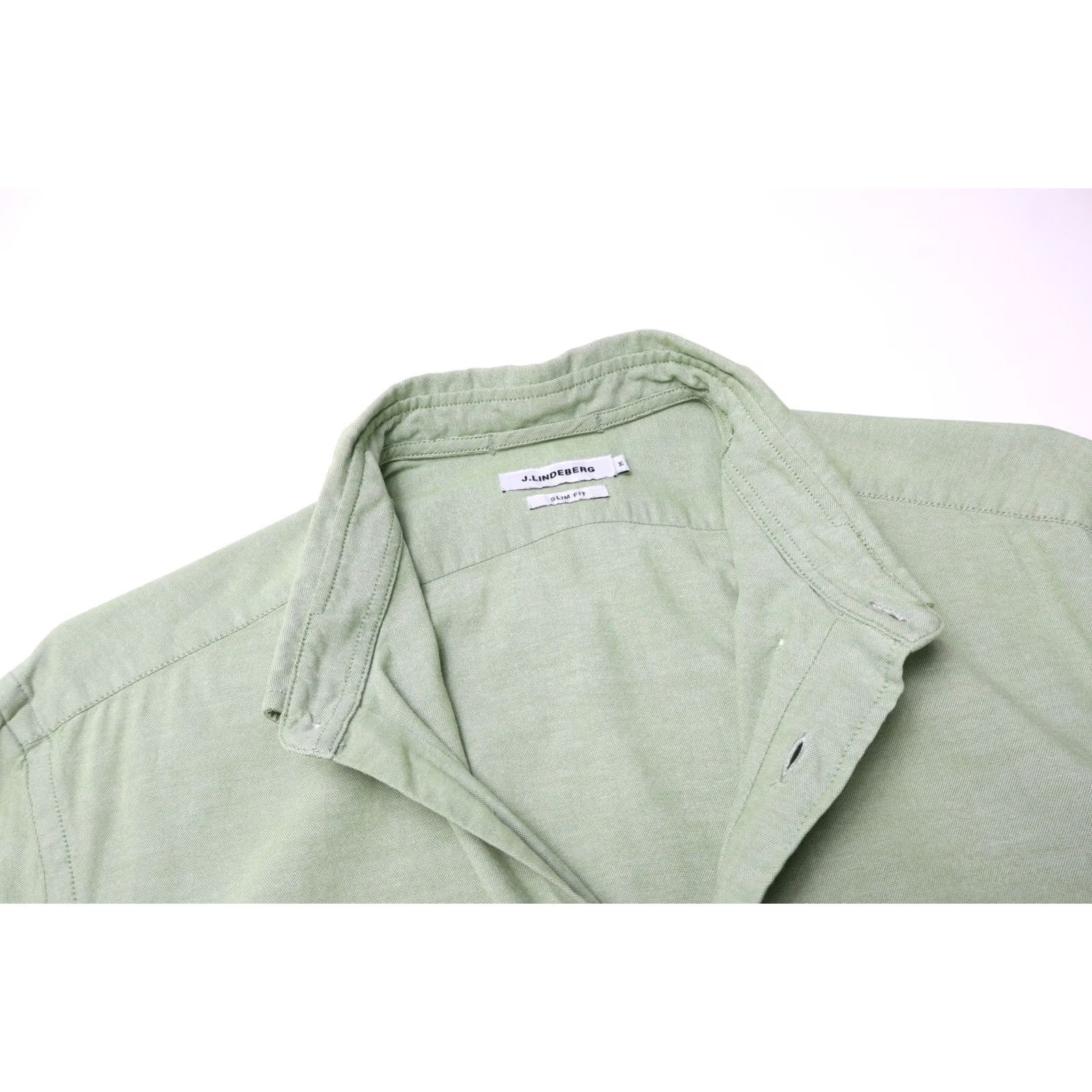 J.Lindeberg J.Lindeberg Dani BD-P-S Stretch Oxford Shirt Men's MEDIUM Green Button-Down Shirt Size US M / EU 48-50 / 2 - 4 Thumbnail