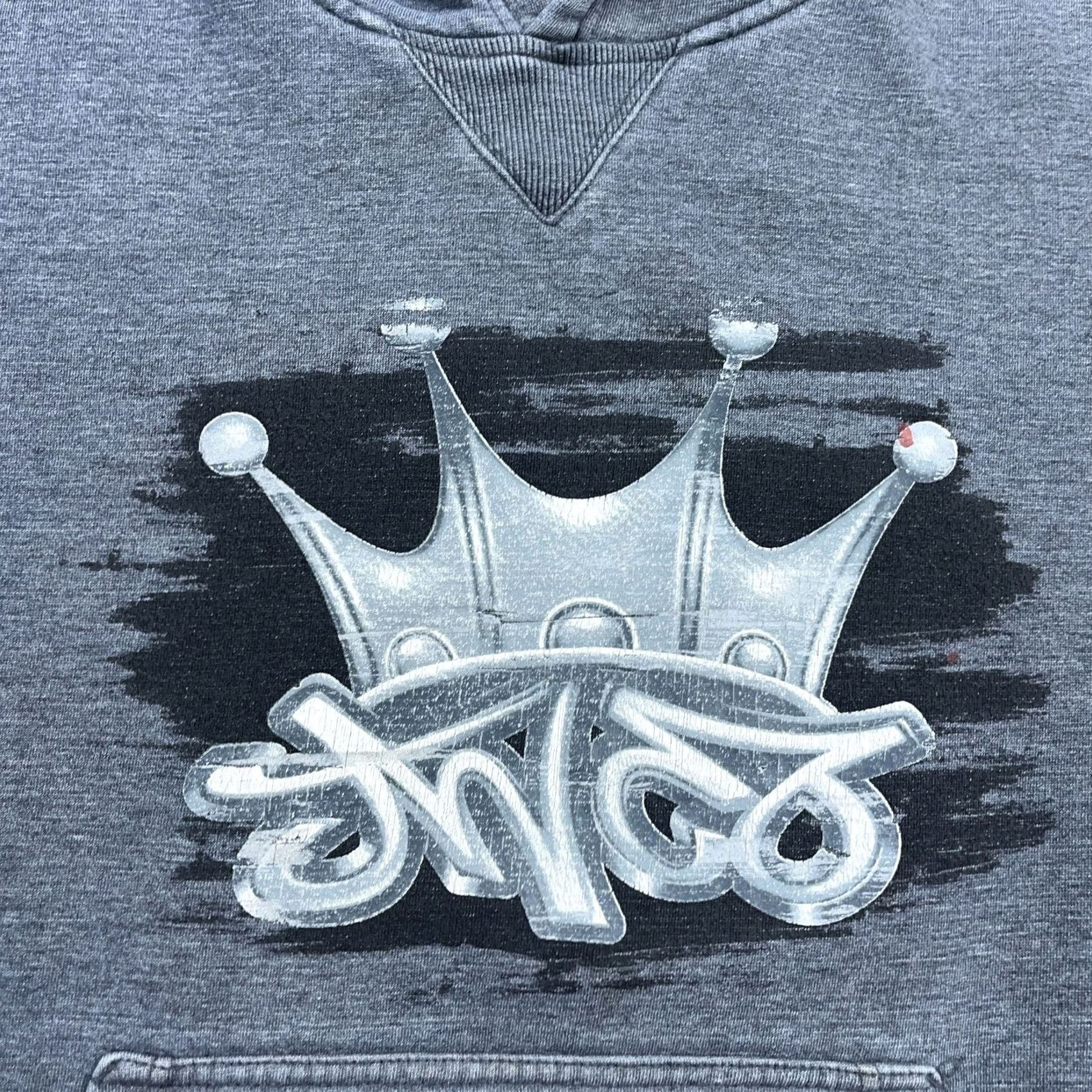 JNCO VINTAGE JNCO Hoodie Men 2XL Gray Sweatshirt Hooded Grunge Thrashed Y2K Jeans Style Shirt Size US XXL / EU 58 / 5 - 7 Thumbnail