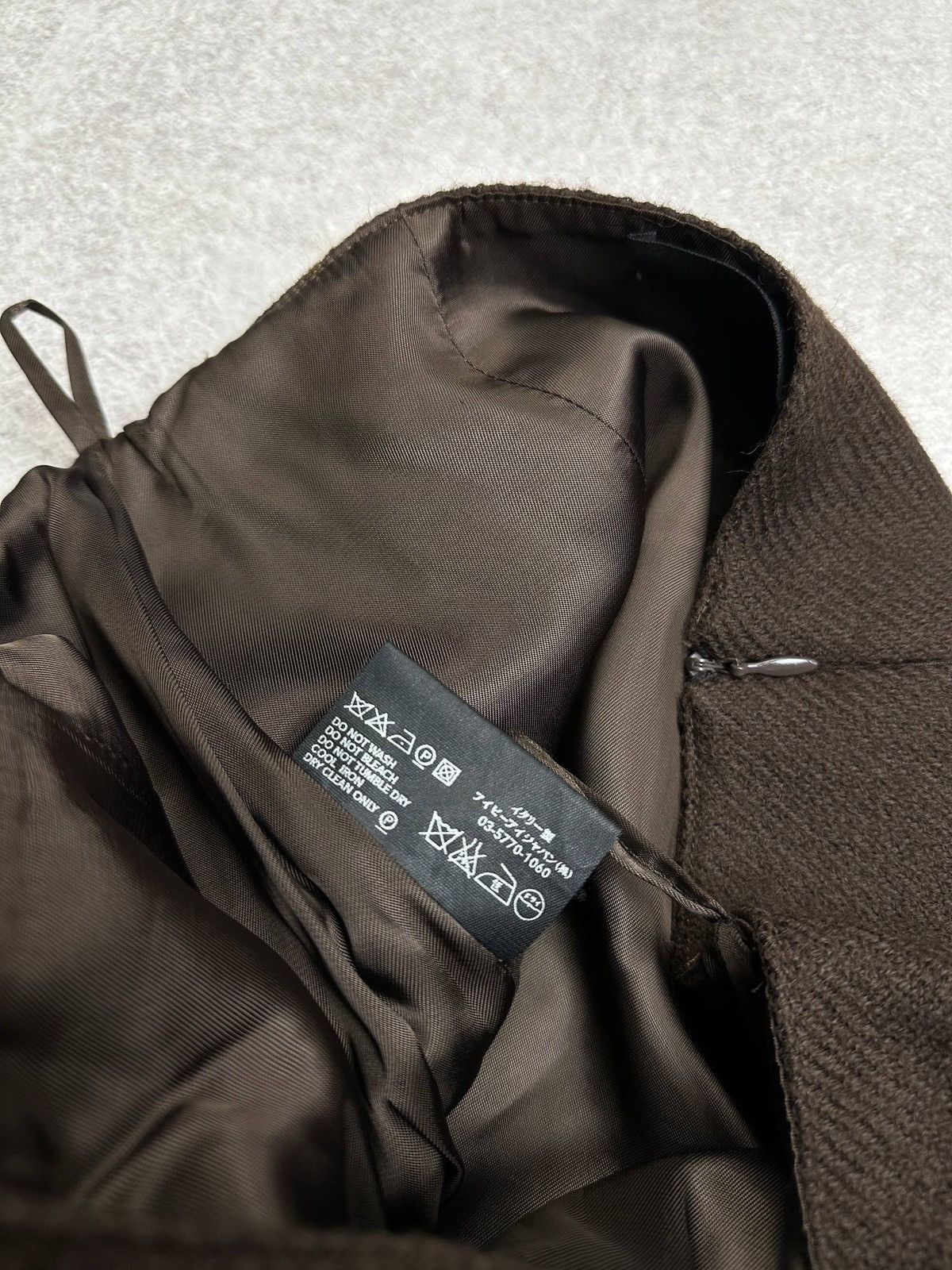 Prada PRADA Women’s Brown Wool Skirt Suit Set Blazer Jacket Skirt Size M / US 6-8 / IT 42-44 - 14 Thumbnail