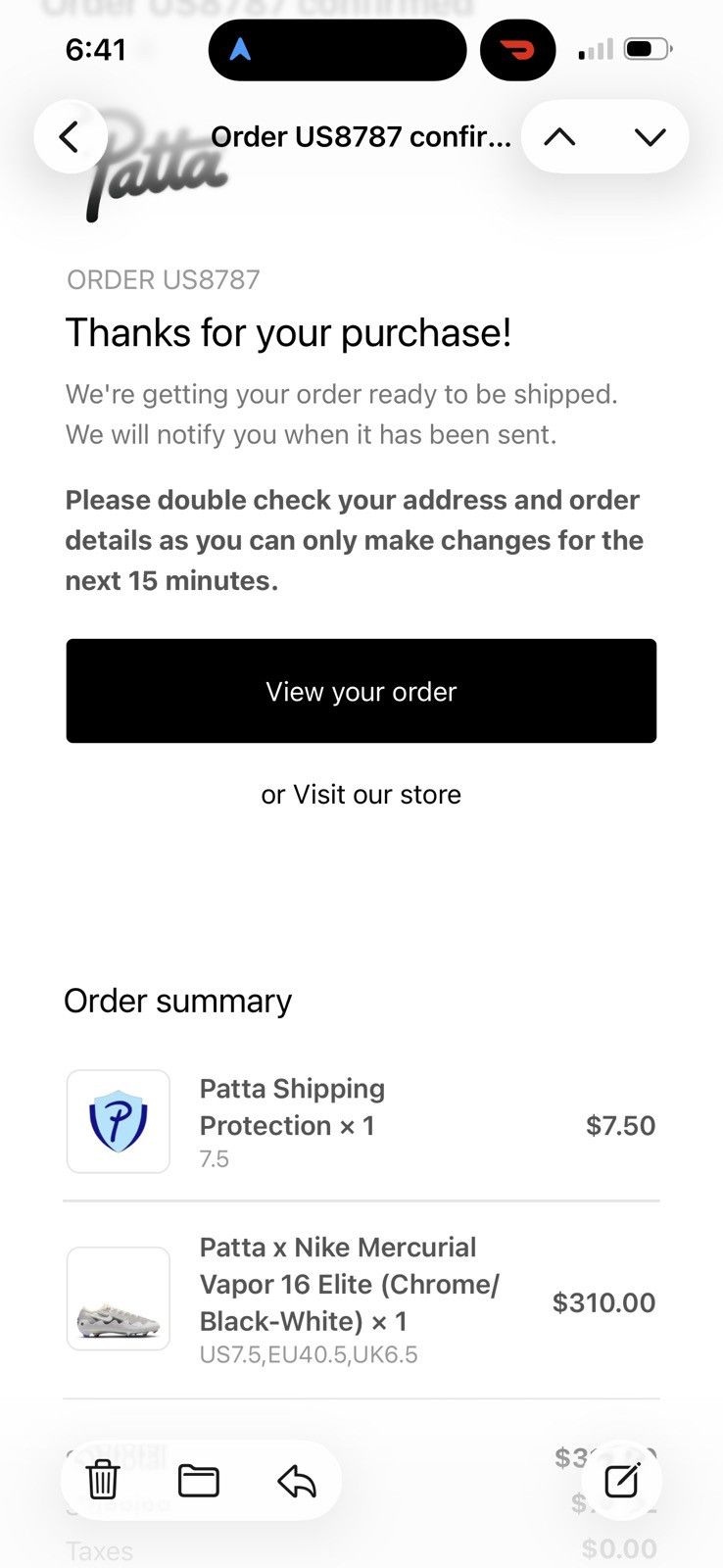 Nike × Patta Patta × Nike Mercurial Vapor 16 Elite IQ3365 001 Size US 7.5 / EU 40-41 - 17 Thumbnail