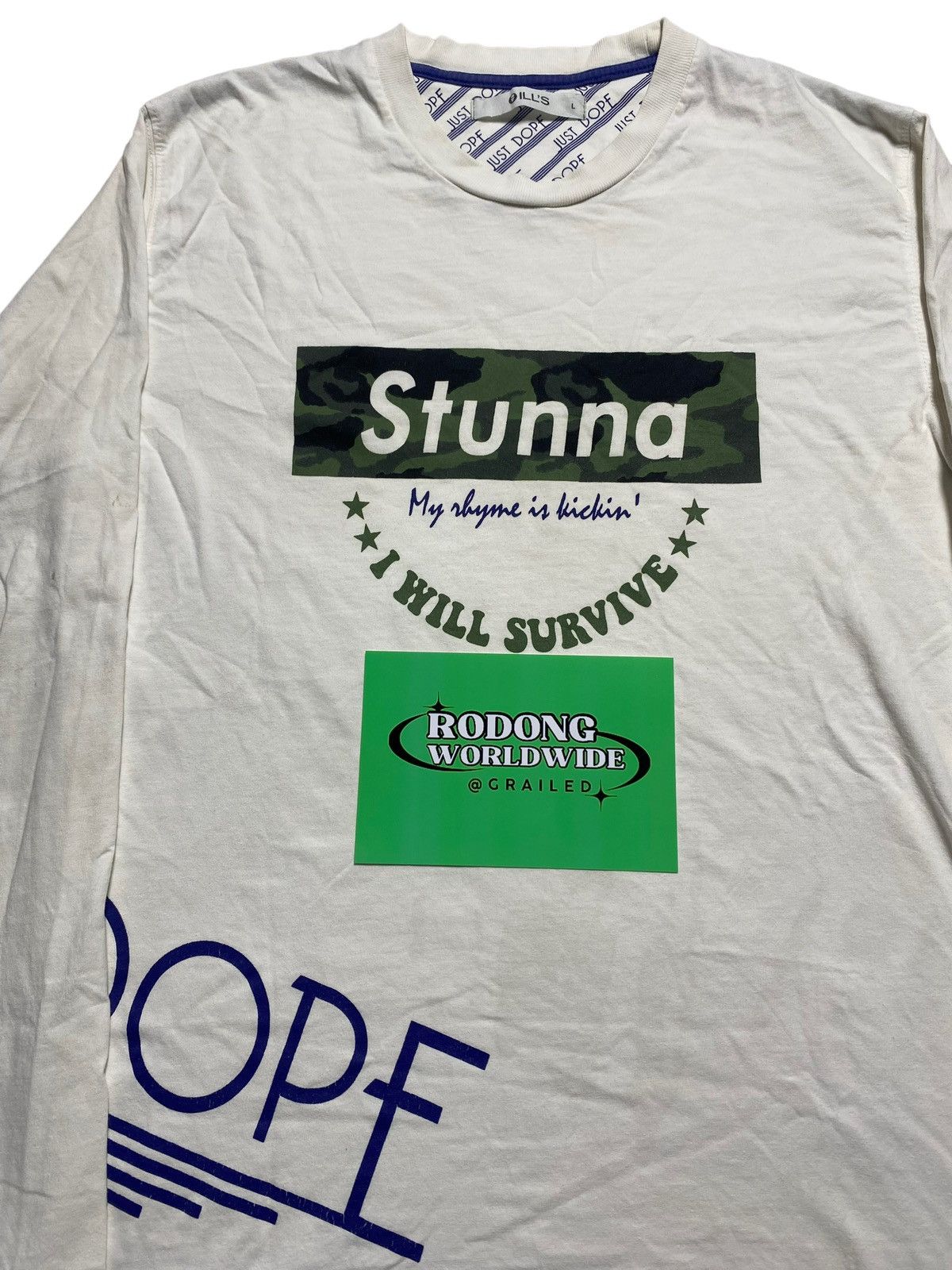 Other VINTAGE ILLS JAPANESE BRAND STUNNA DOPE SPELLOUT TEE Size US M / EU 48-50 / 2 - 2 Thumbnail