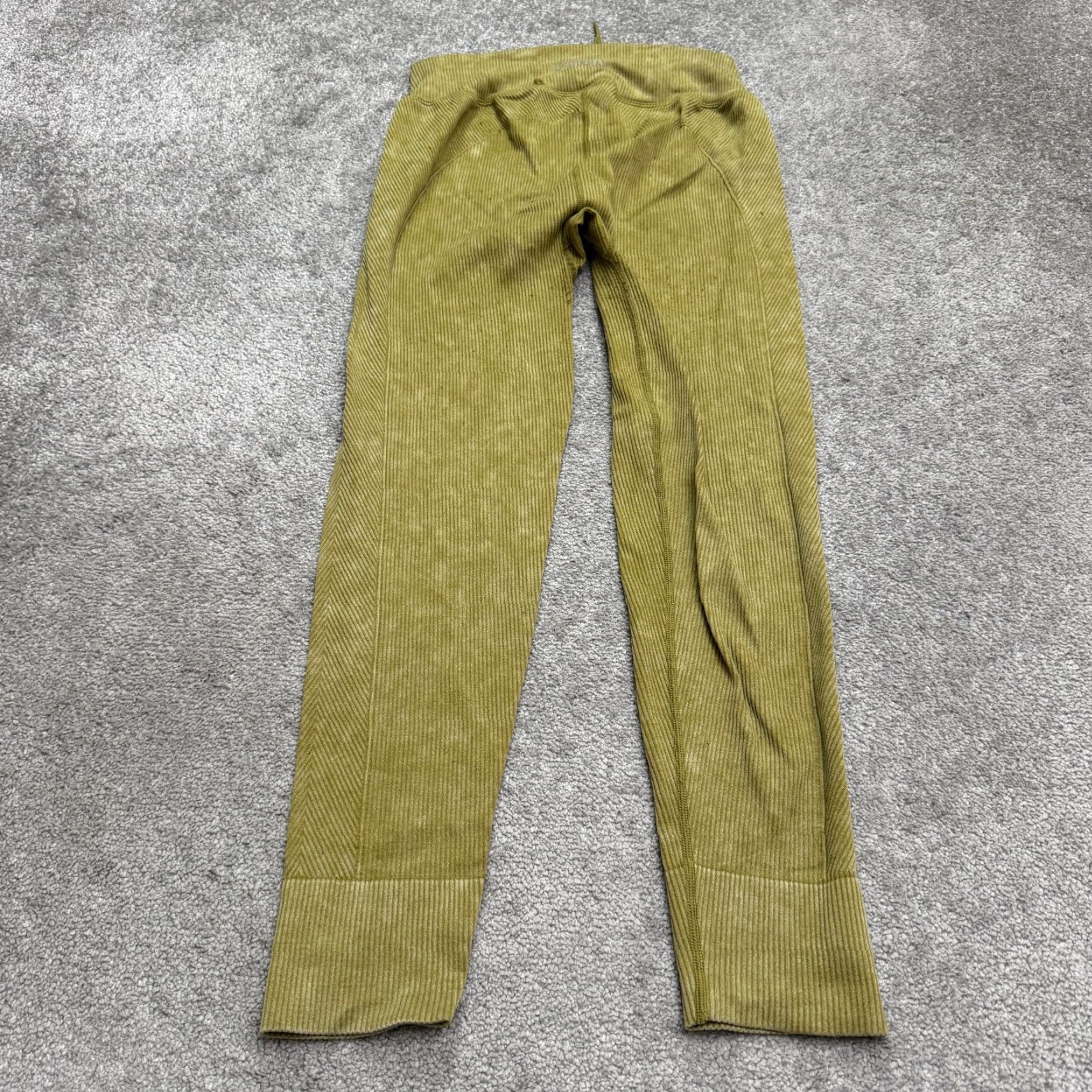 Victoria's Secret Victoria's Secret Pink Active Ribbed Leggings Womens Medium Green Athletic Compression Yoga Workout Size 32" / US 10 / IT 46 - 2 Thumbnail