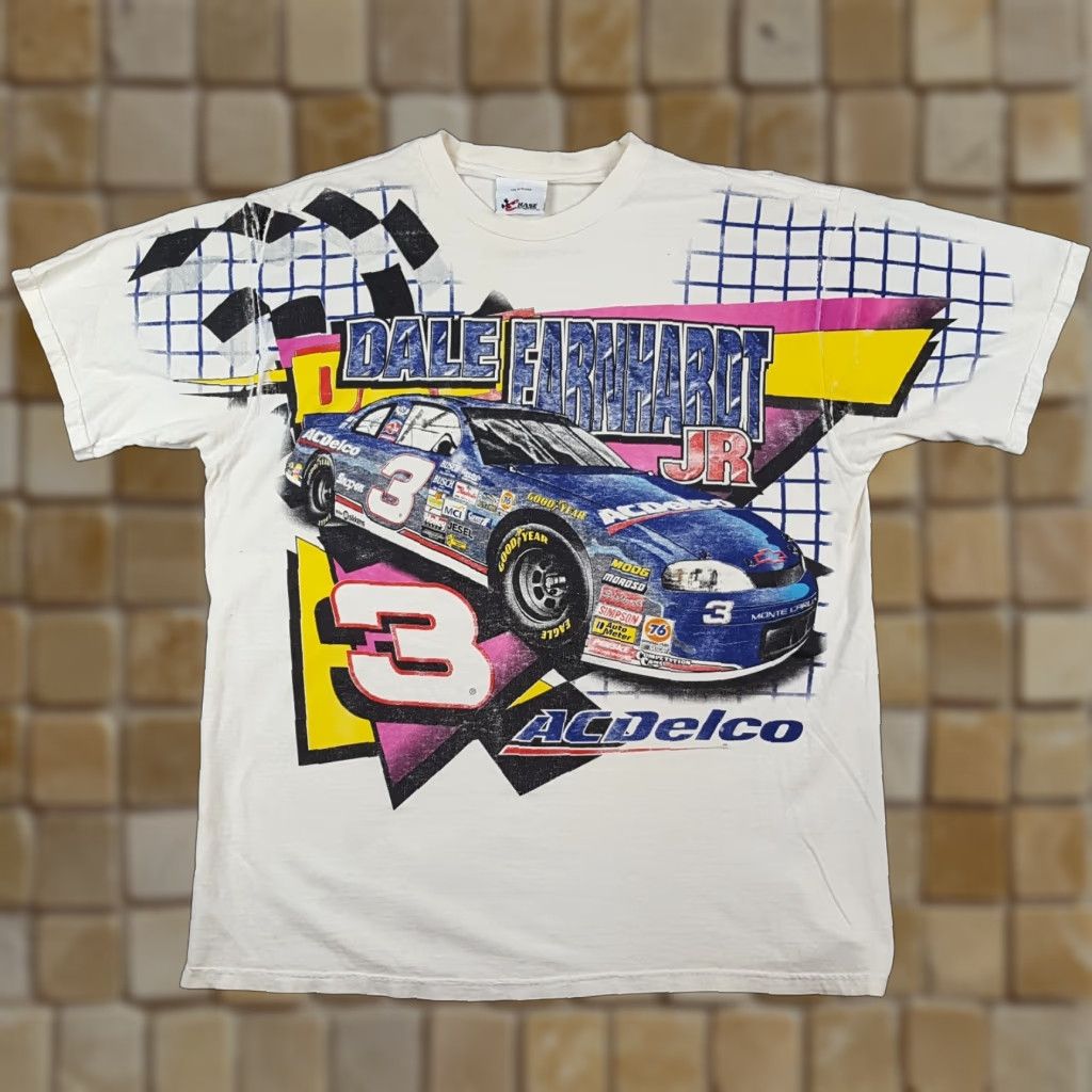 Chase Authentics VINTAGE Chase Authentics NASCAR T-Shirt Men 2XL Short Sleeve Cotton White All Over Print Y2K 90s Retro Grunge Size US XXL / EU 58 / 5 - 1 Thumbnail