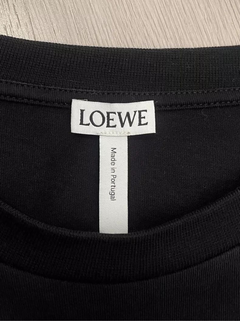 Loewe LOEWE Black short sleeve T-shirt with large Logo of oil la Size L / US 10 / IT 46 - 4 Thumbnail