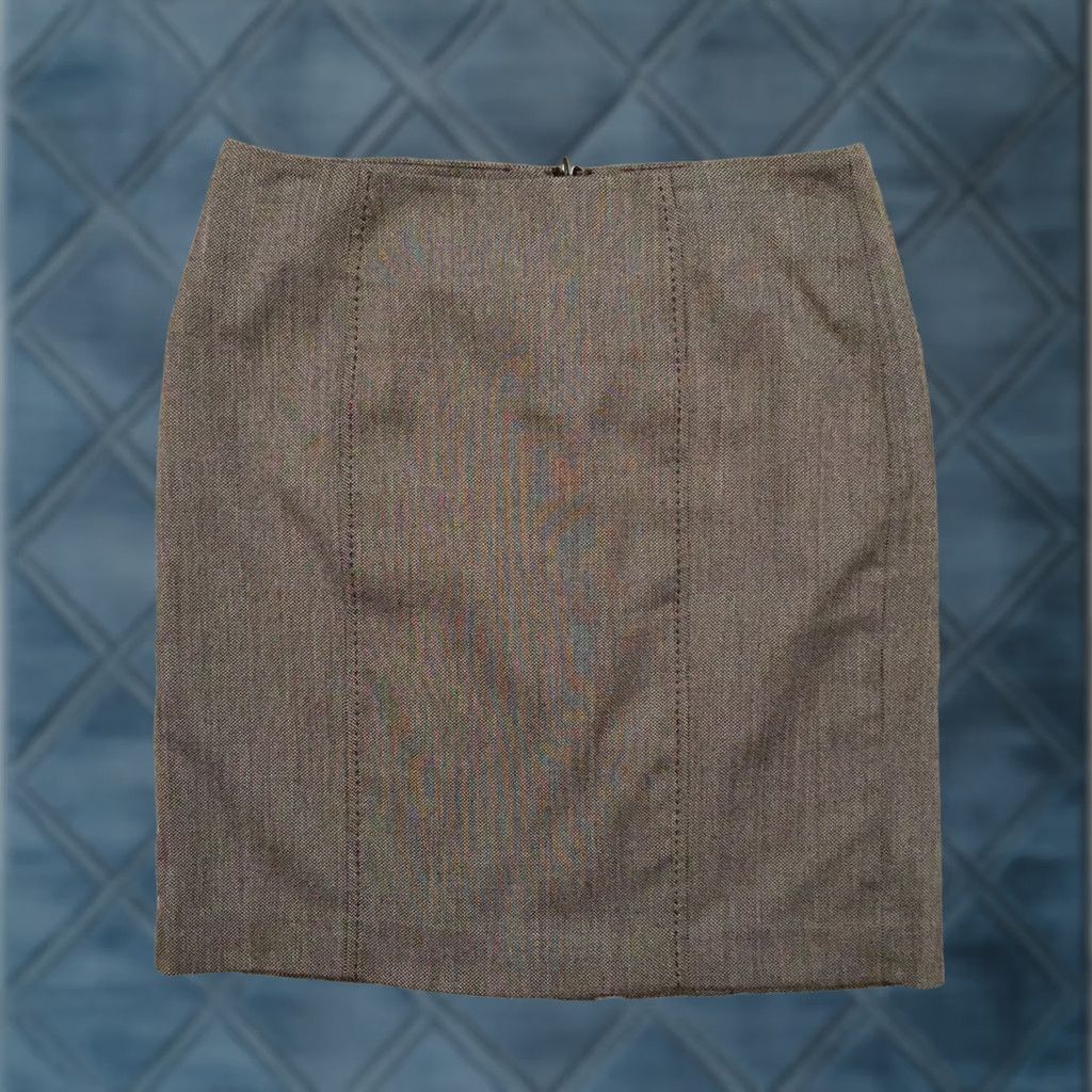 Loft LOFT Skirt Women Gray Pencil Knee Length Size 6 Lined Business Herringbone Size 28" / US 6 / IT 42 - 1 Thumbnail