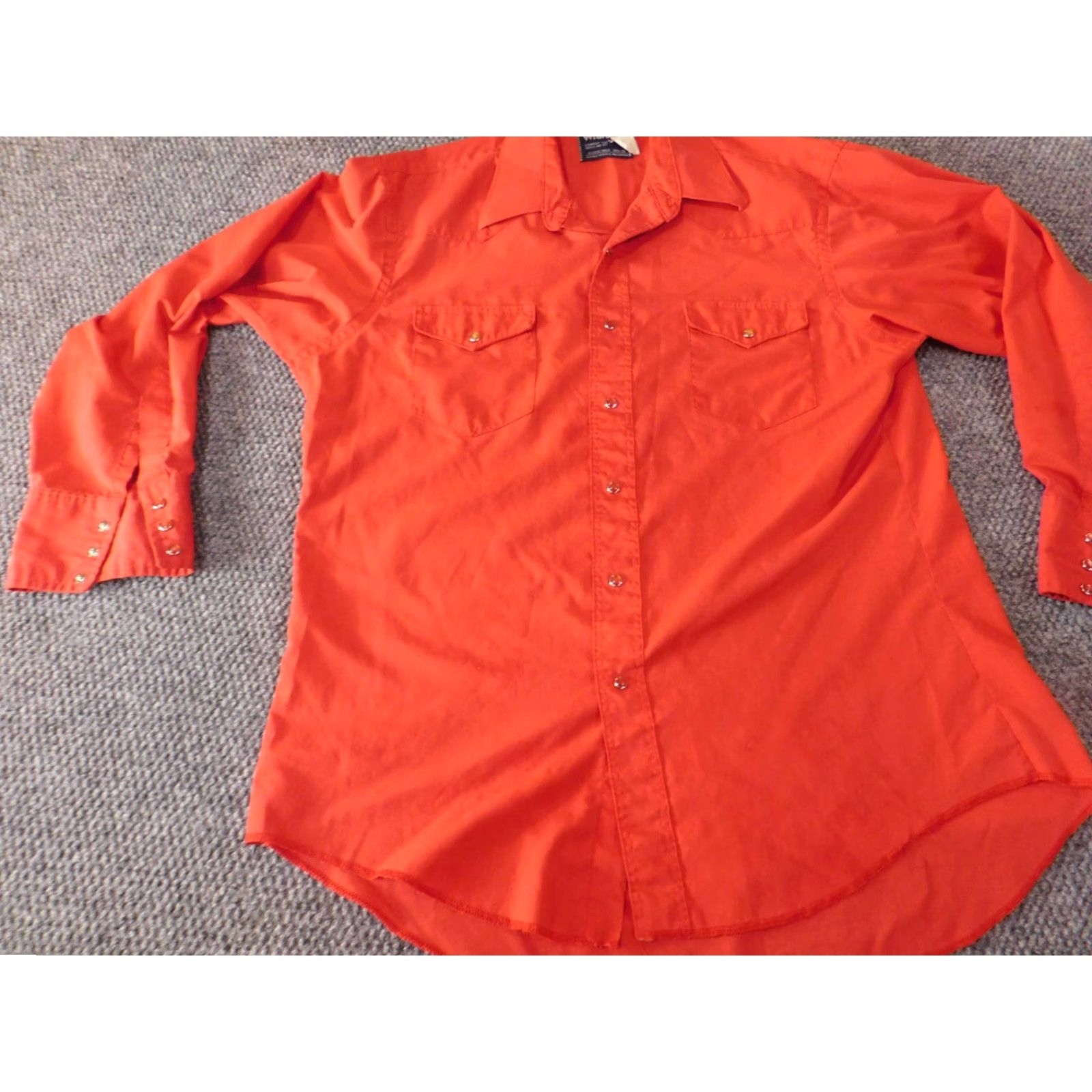 Wrangler Wrangler Shirt Mens 16.5 Red Cowboy Button-Up Long Sleeve Collared Knit Cotton Western Size US XL / EU 56 / 4 - 3 Thumbnail