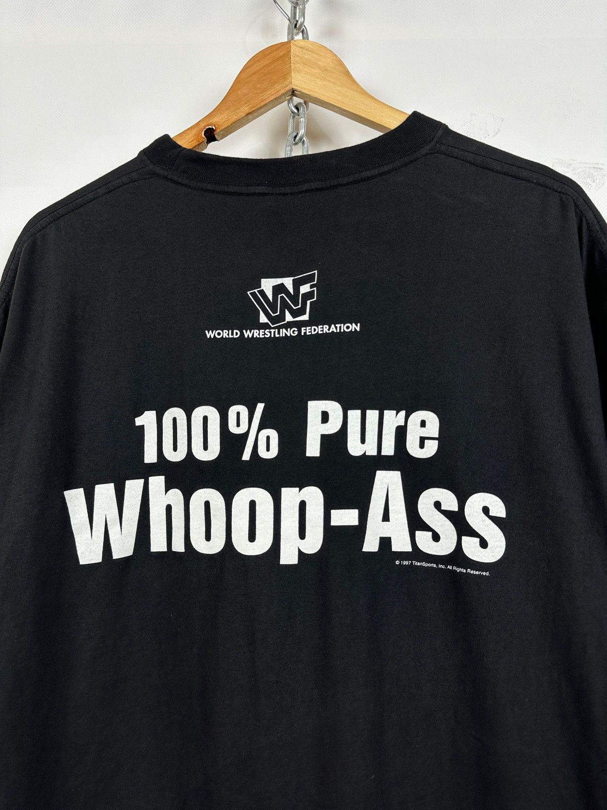 Vintage 1997 Vintage Stone Cold 100% Pure Whoop Ass WWE Rare T-Shirt Size US XL / EU 56 / 4 - 19 Thumbnail