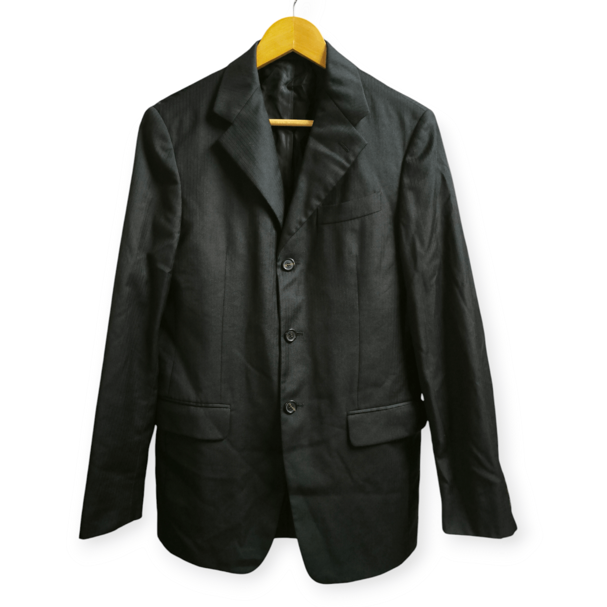 Prada Milano Single Breast Wool Black Striped Size 46R - 1 Thumbnail
