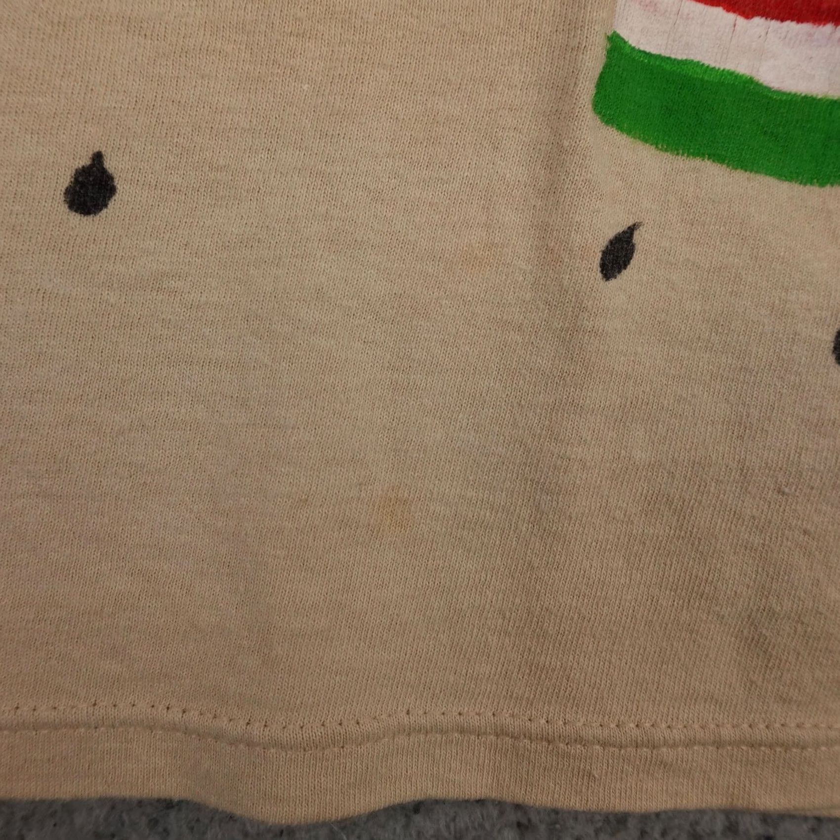 Jerzees VINTAGE JERZEES Shirt Mens Medium Brown Watermelon Graphic Fruit 80s Made In USA Size US M / EU 48-50 / 2 - 6 Thumbnail