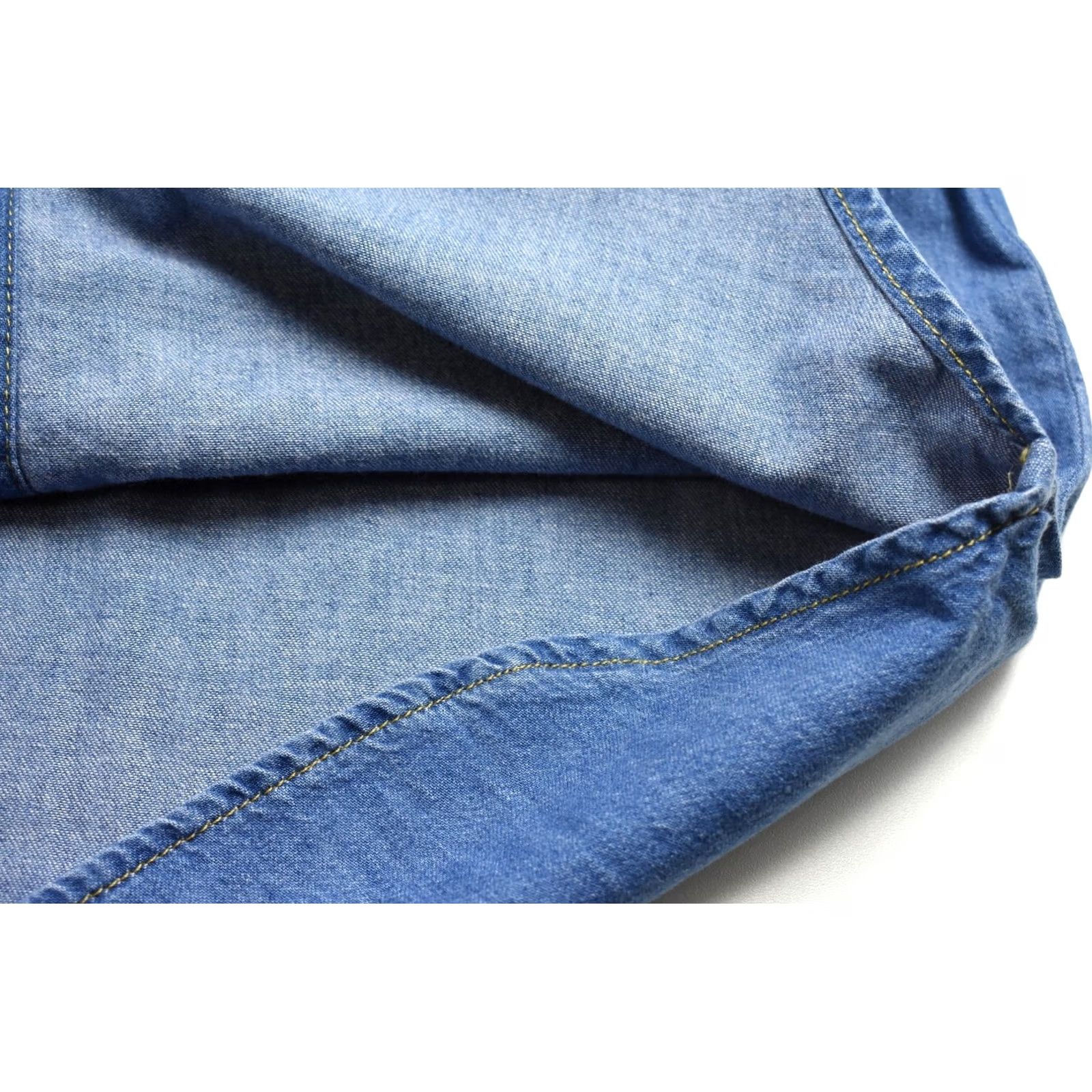Vintage NA-KD Belted Shirt Denim Dress Women's EU 34 Button Up Mini Blue Dress Jeans Cotton Long Sleeve Polo Neck Spread Collar Vintage No Size XXS / US 00 / IT 34 - 5 Thumbnail