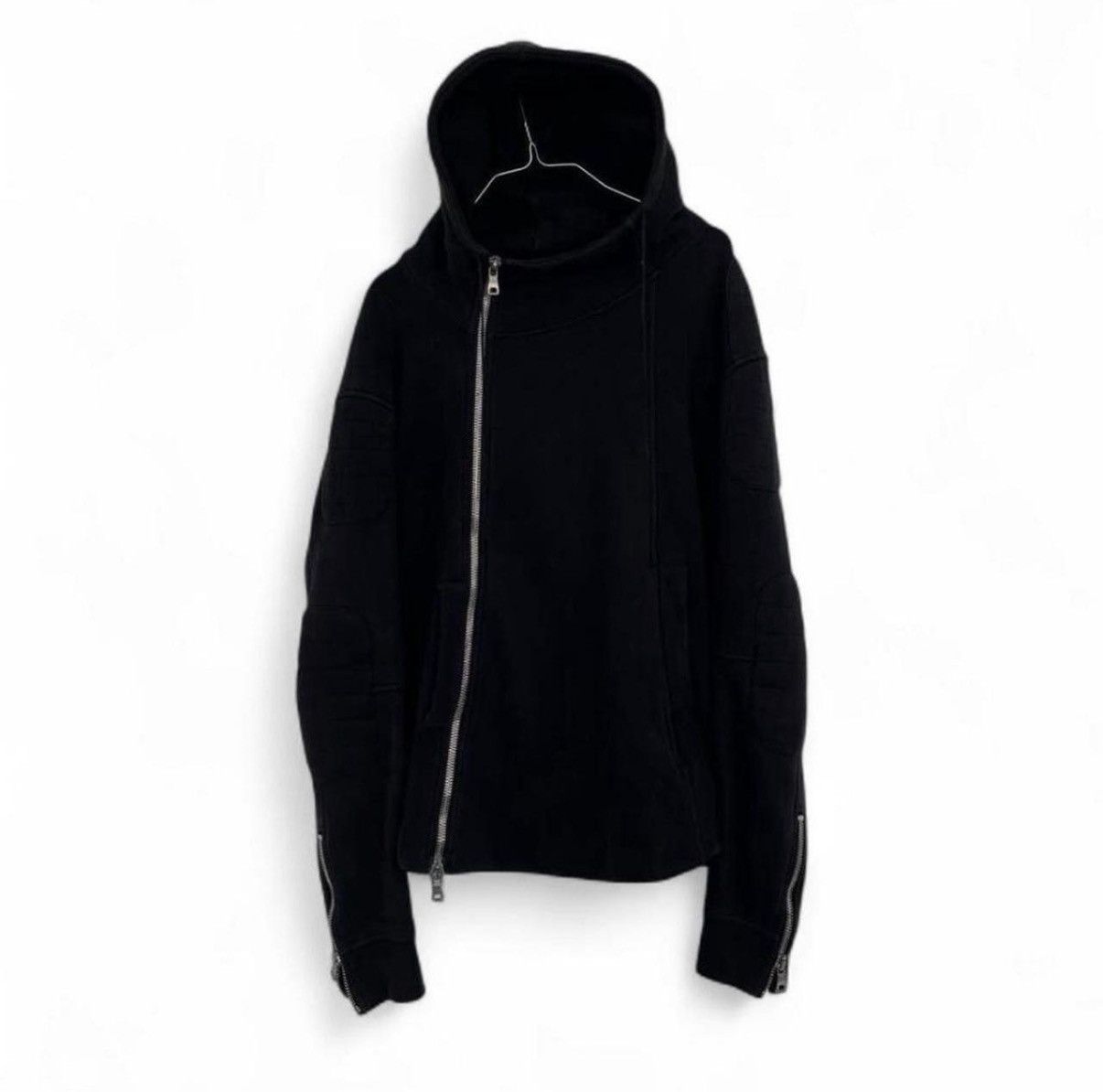Balmain Christophe Decarnin Balmain AW10 Asymmetric Zip Hoodie Size US M / EU 48-50 / 2 - 1 Thumbnail